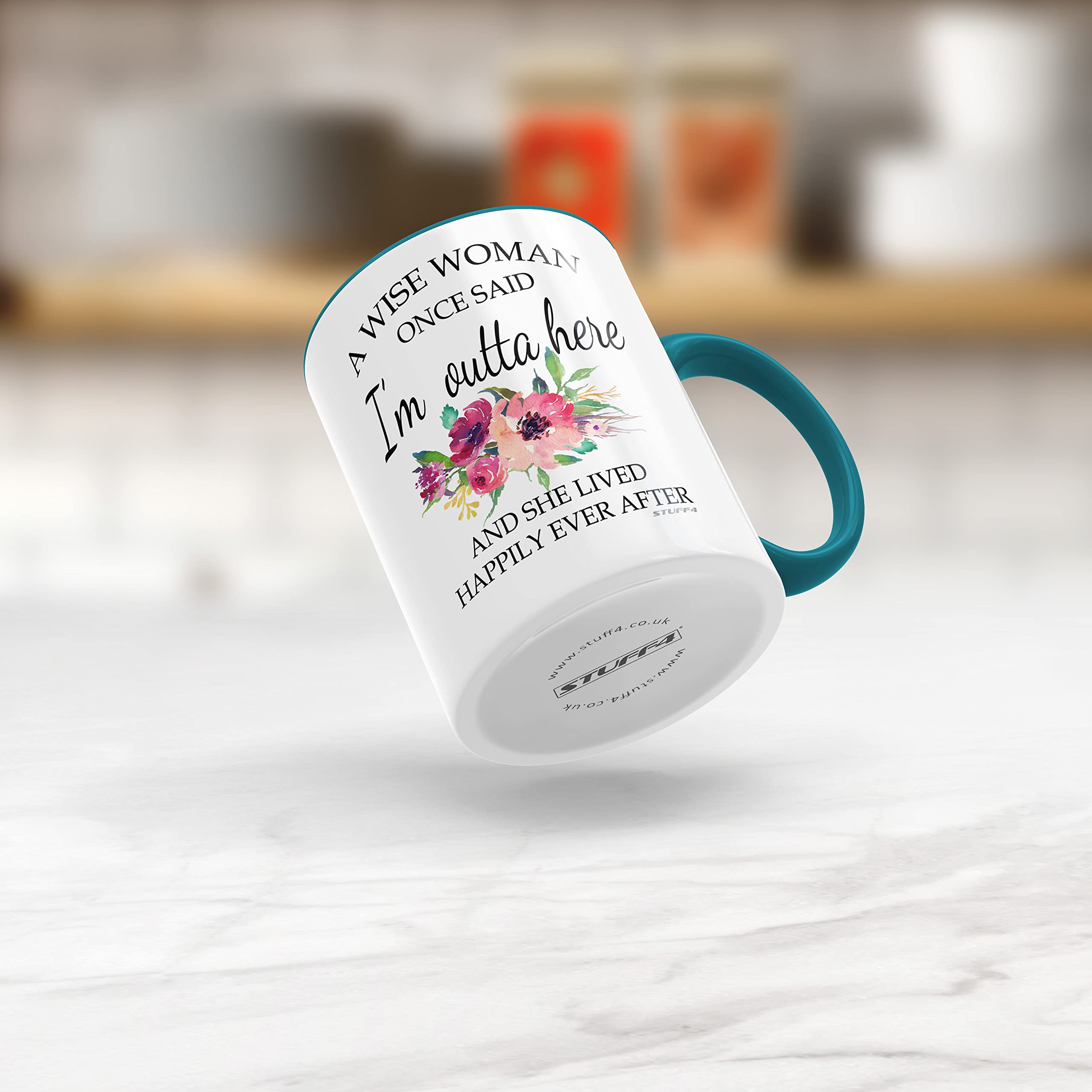 Wise Women Mug - Funny Retirement Gifts for Women, 11oz Ceramic Coffee Cup with Handle (Light Blue) | Dishwasher Safe | Perfect Retirement, Birthday & Christmas Present for Colleagues | Great for Office Farewells, Tea Time & Home Decor