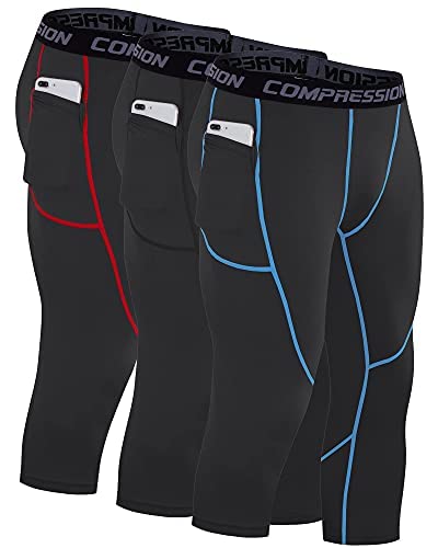 Milin Naco Men's Compression Pants - Breathable Workout Leggings for Running, Skiing & Gym - Moisture Wicking Base Layer for Sports & Outdoor Activities