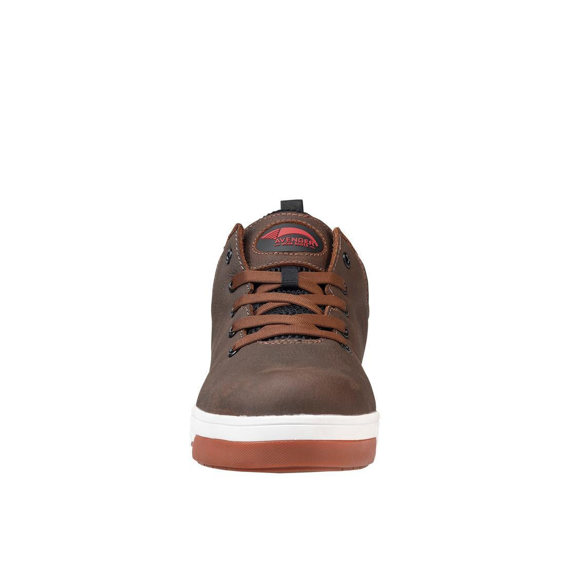Swarm Aluminum Toe SD10 Work Shoes for Men - Brown Safety Boots with Steel Toe Protection | Durable & Comfortable for Construction, Warehouse & Industrial Work
