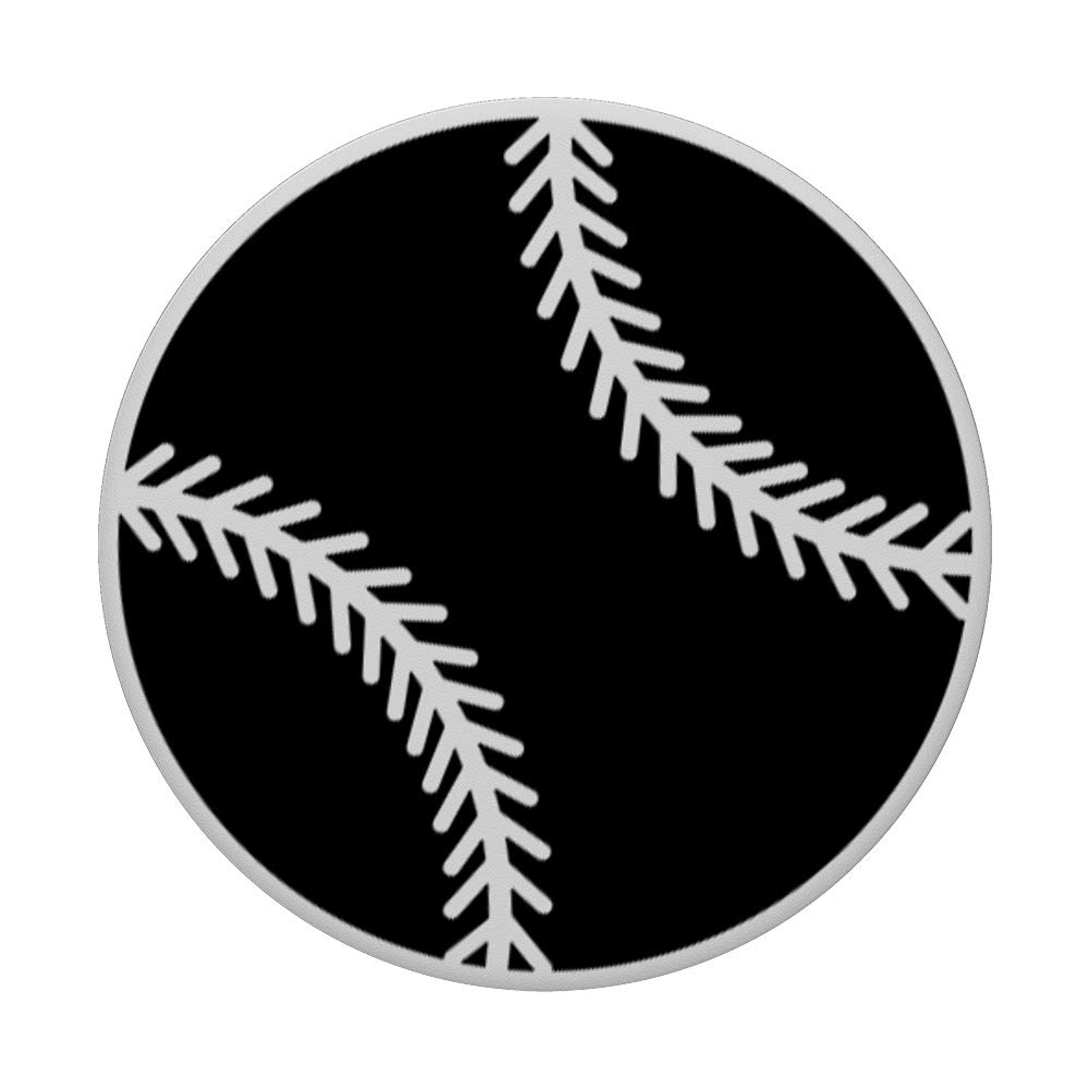 Cool Black & Grey Baseball Design PopSockets PopGrip - Swappable Phone & Tablet Grip for Sports Fans | Perfect Gift for Baseball Team Enthusiasts | Ideal for Game Days, Travel & Everyday Use