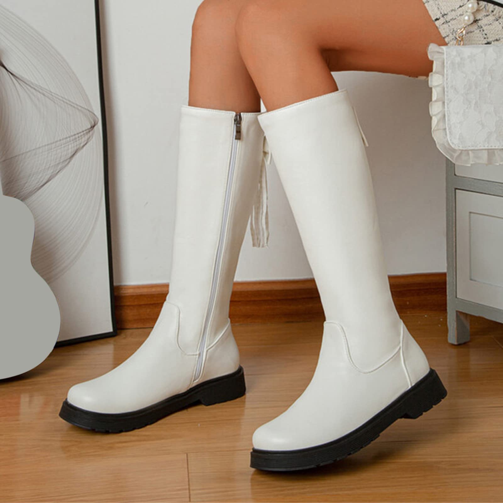 **Women's Winter Boots - Leather Ankle Boots, Snow Boots & Biker Boots with Heel - Red Cowboy Boots & Wellington Boots for Women - Perfect for Snow, Rain & Outdoor Adventures**