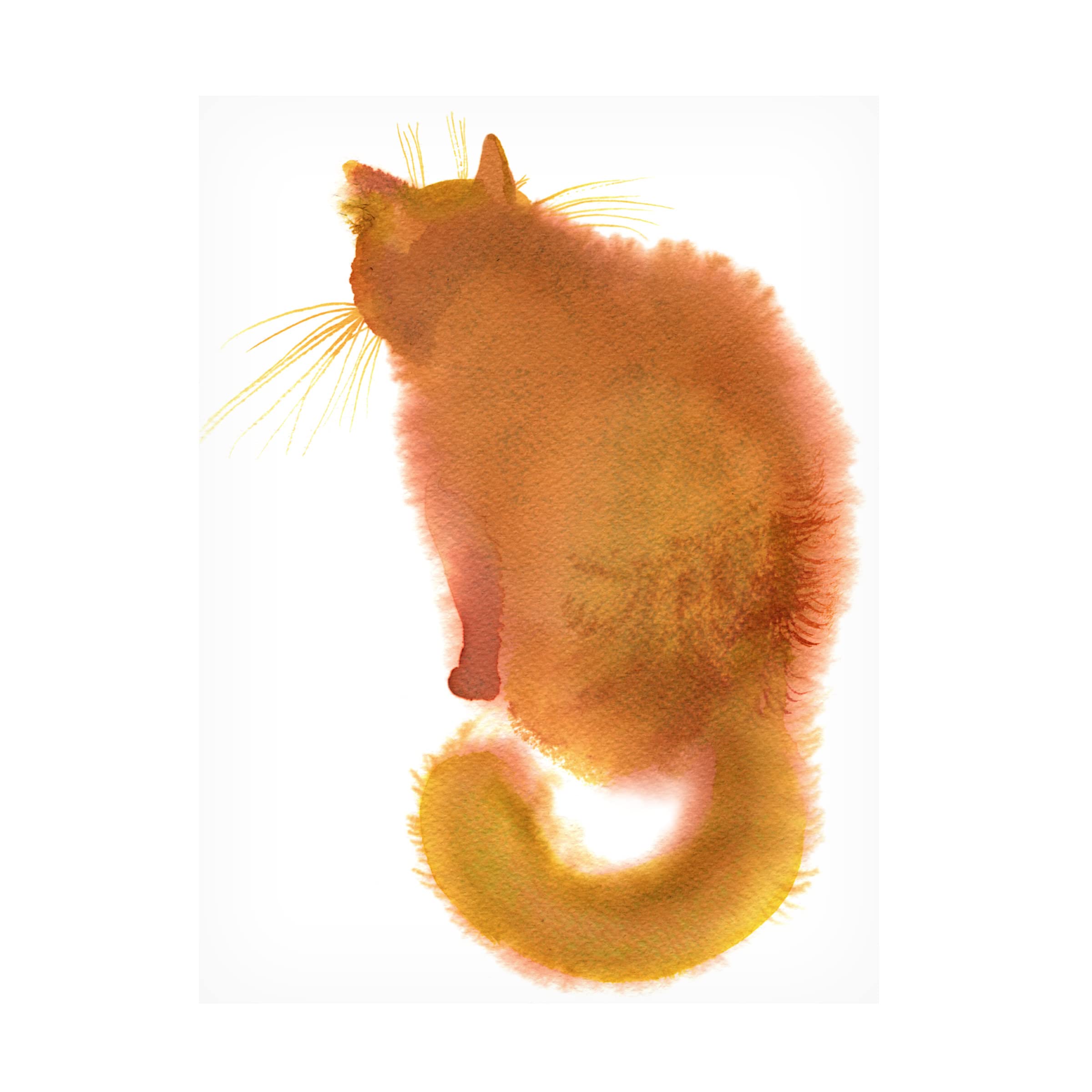 Trademark Fine Art 'Ginger Cat' Canvas Wall Art by Elena Bolgova - Hand-Painted Home Decor for Living Room, Bedroom & Office