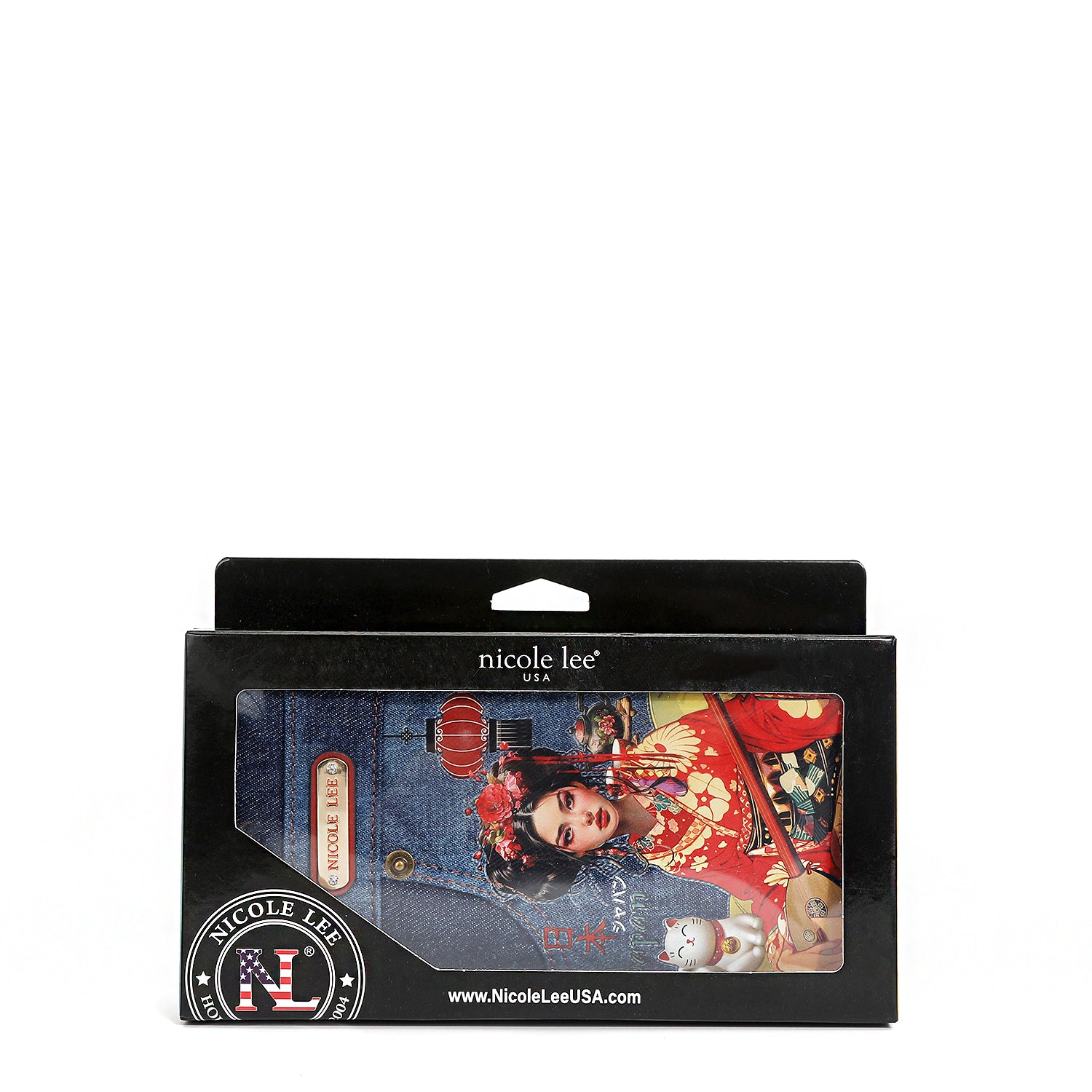 DENIM AMANDA 2-Piece Bifold Wallet for Women - Genuine Leather Credit Card Holder with RFID Protection - Perfect for Everyday Use, Travel & Gift Giving