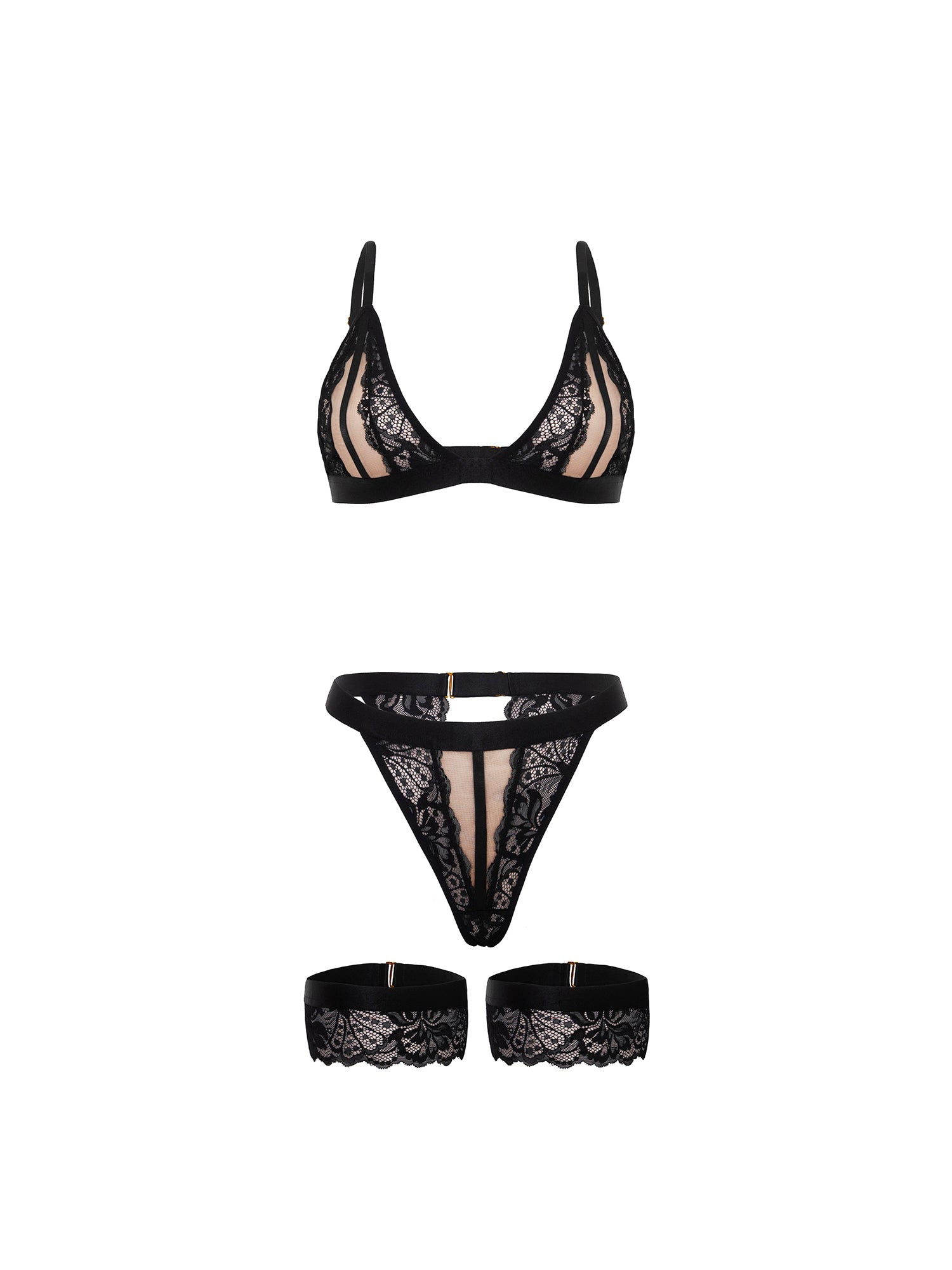 Kendra Lace Bra Set - Sexy Lingerie for Women, Comfortable Underwire Push Up Bra with Matching Panty Set, Perfect for Date Night & Special Occasions