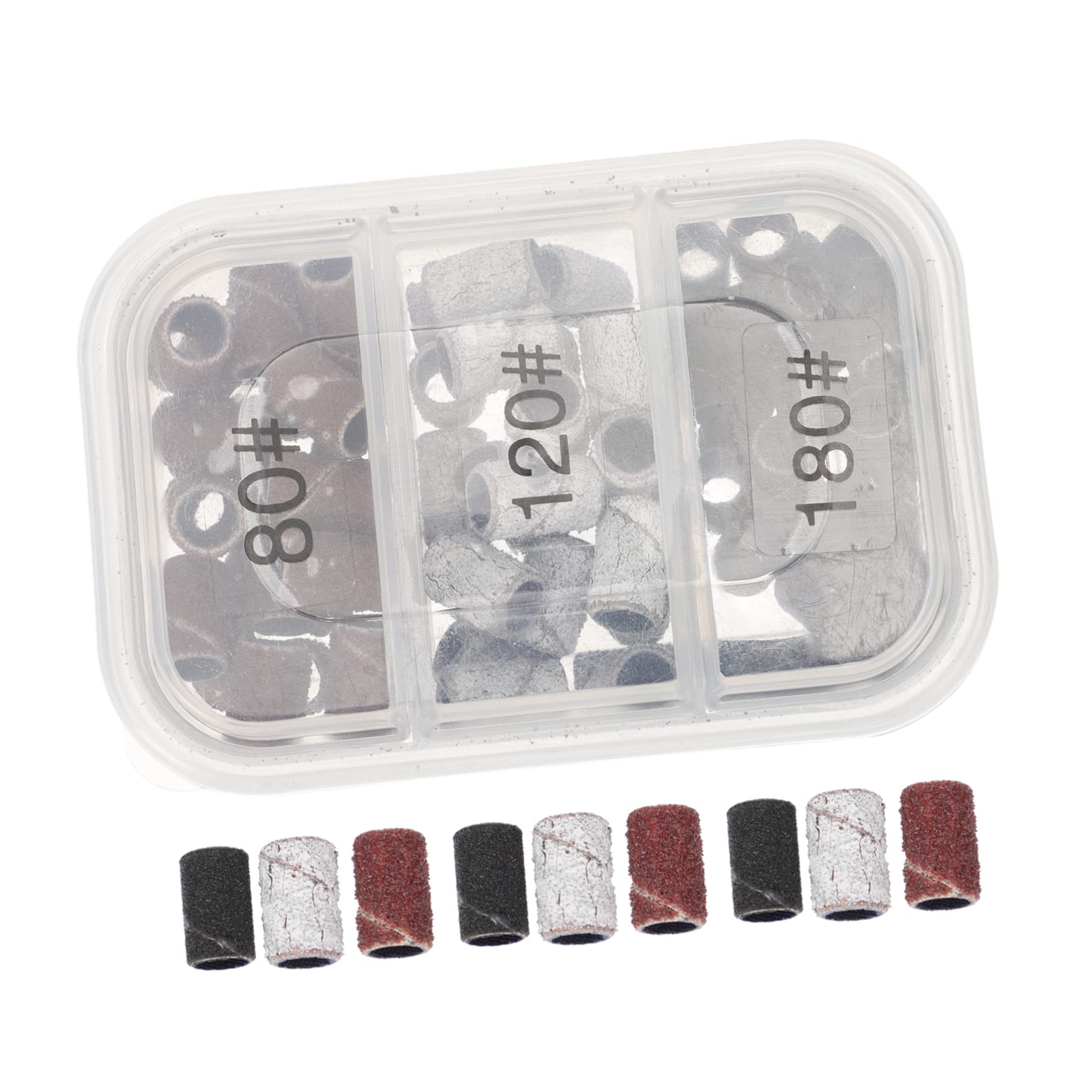 Beavorty Nail Sanding Bands for Drill - 120 Grit Nail Drill Sanding Bands for Manicure & Pedicure - Easy to Install Grinding Tool for Professional & Home Nail Care - Perfect for Acrylic, Gel & Natural Nails