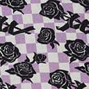 Lavender and White Checkered Rose Shift Dress - Floral Print Summer Dress for Women - Perfect for Casual Outings, Picnics, and Date Nights