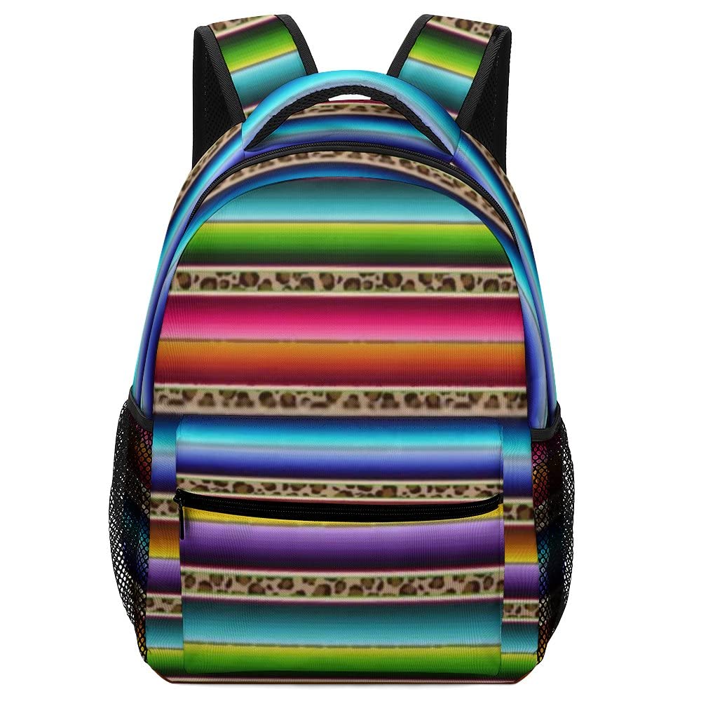 Kuizee Travel Laptop Backpack - Durable Business Daypack for Work & School - Mexican Leopard Serape Design - Fits iPad & Tablet - Unisex College Book Bag for Men & Women - Perfect for Commuting, Business Trips & Campus Life
