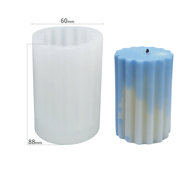 Premium Pillar Shape Silicone Candle Mold - 88mm Height for DIY Candle Making, Home Decor & Gift Crafting