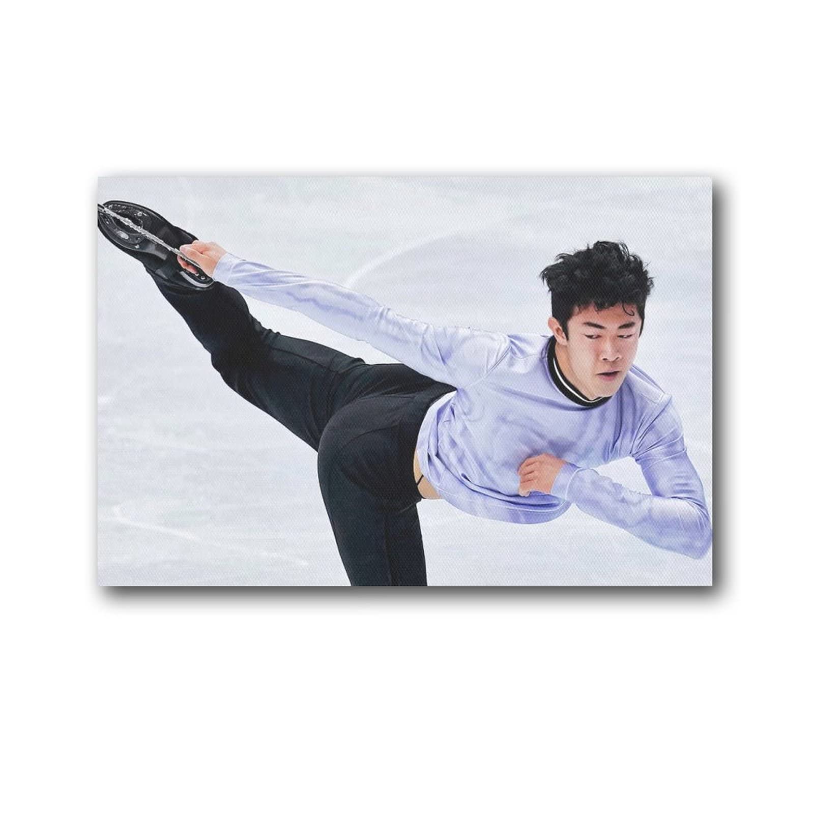 Nathan Chen Figure Skating Poster - 18 Canvas Wall Art Prints (20x30cm/8x12in) for Room Decor, Home Aesthetic & Gifts | Perfect for Bedroom, Living Room & Office Decorations
