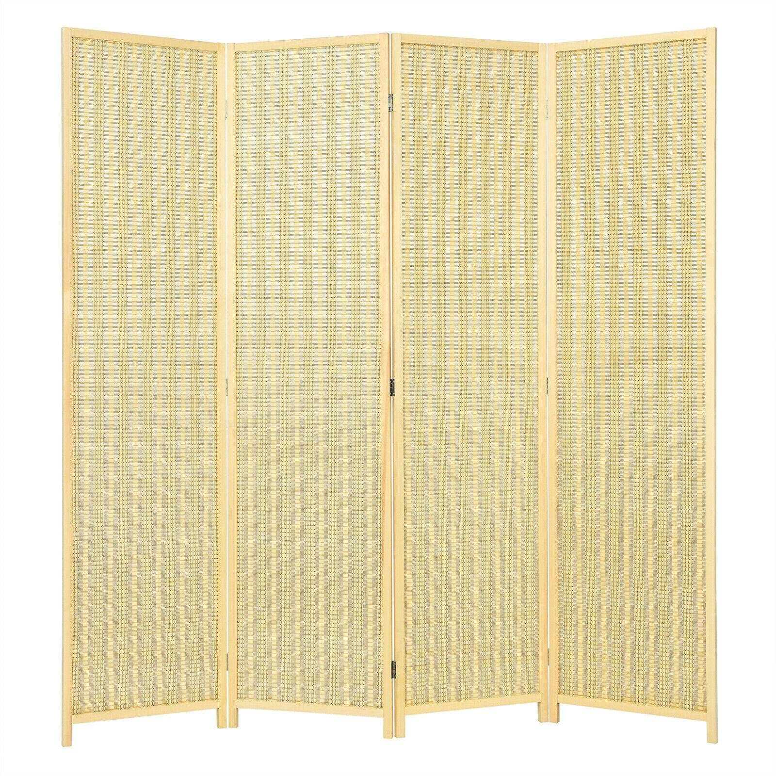 Silver 4-Panel Soundproof Room Divider Curtain - Privacy Wall Divider for Bedroom, Closet, Office & Studio | Noise Reducing Room Partition with Hanging Hooks