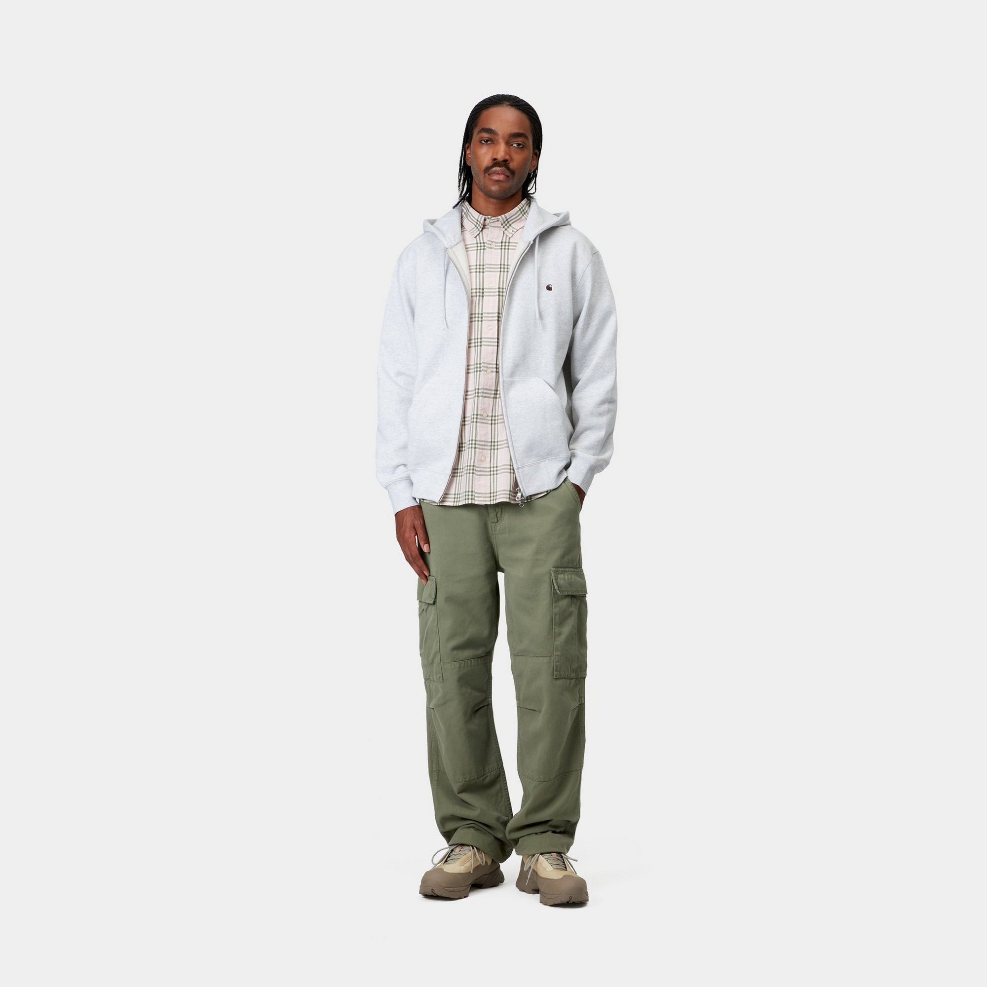 Durable Regular Cargo Pants for Men - Garment Dyed Twill Work Pants in Dollar Green | Outdoor Hiking, Workwear & Casual Everyday Wear