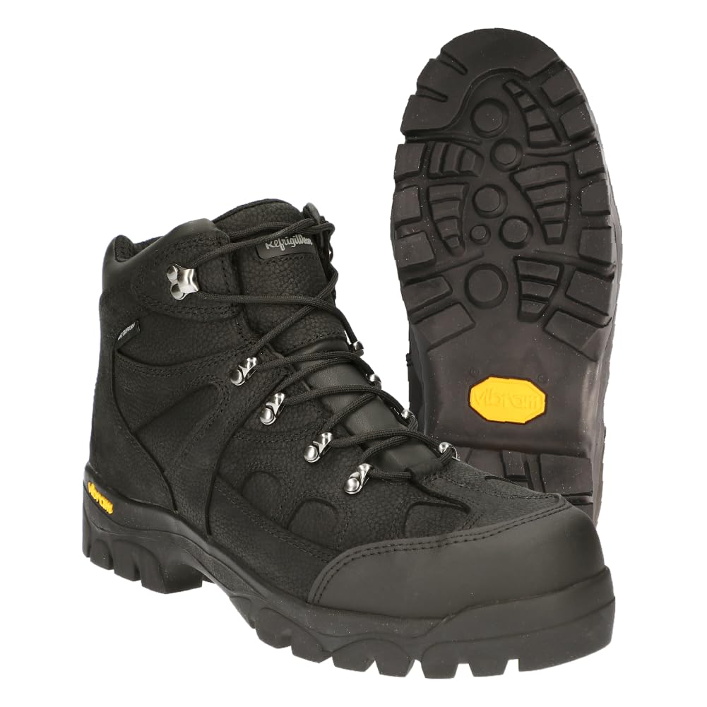 RefrigiWear Men's EnduraMax Insulated Waterproof Leather Work Boots - Warm Winter Safety Footwear for Construction, Hunting & Outdoor Work