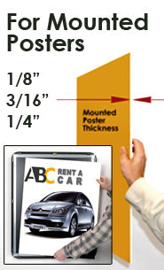 8.5x14 Poster Snap Frames - 1 5/8 Inch Wide Aluminum Profile for Mounted Graphics - Perfect for Trade Shows, Exhibitions, and Office Displays