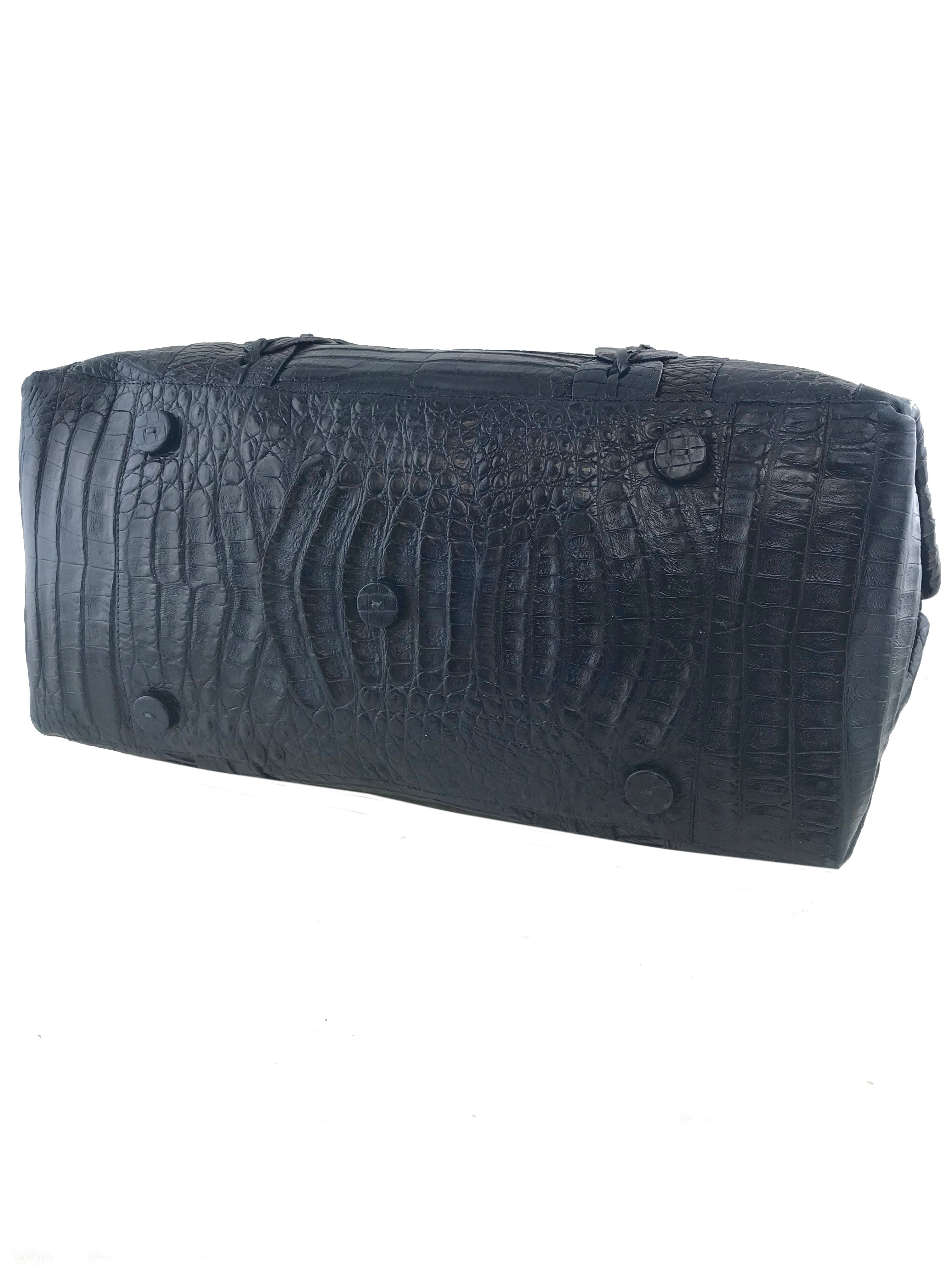 Nancy Gonzalez Genuine Crocodile Leather Large Travel Bag - Luxury Weekender Tote for Women, Perfect for Business Trips & Vacation Getaways