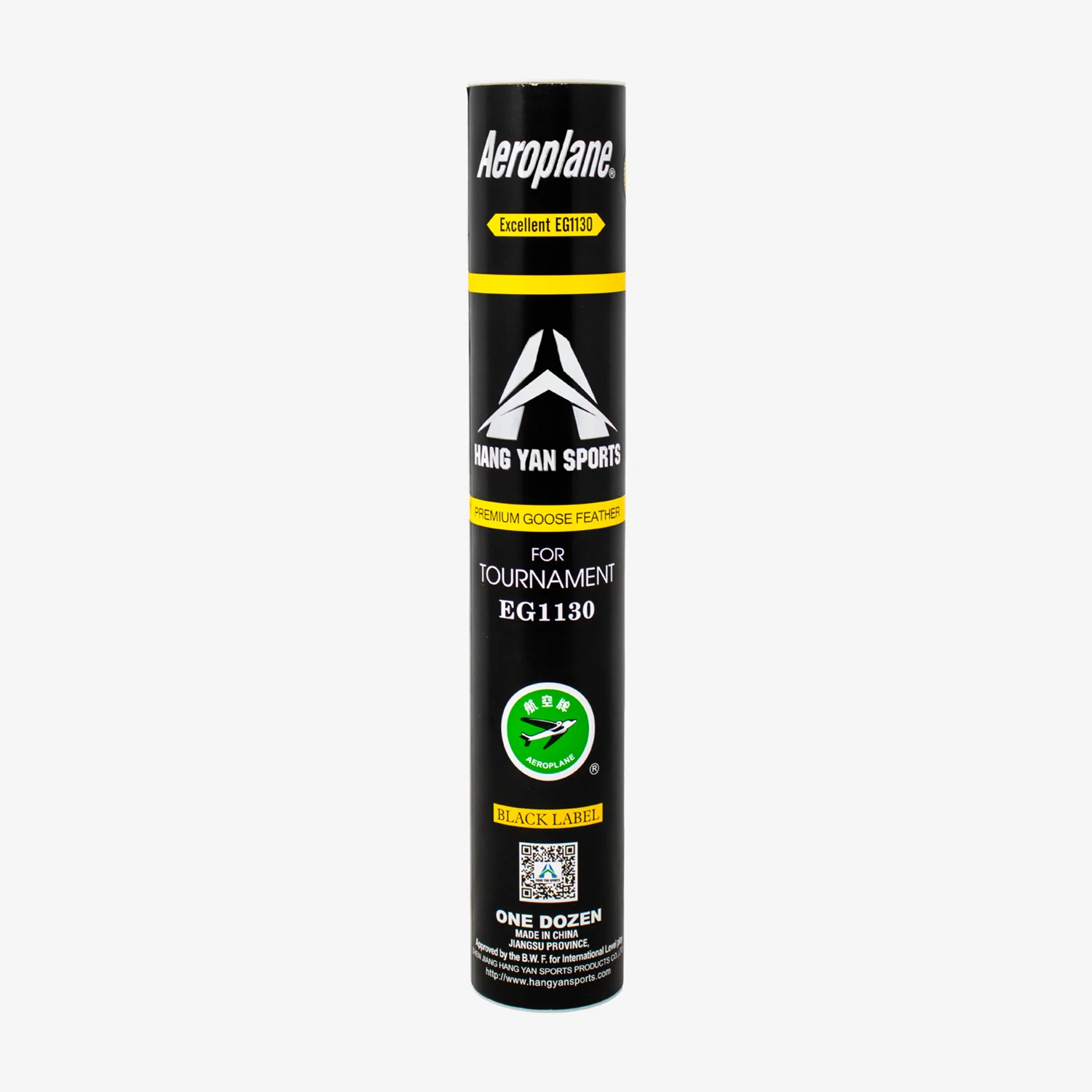 Aeroplane Black Label EG1130 Tournament Badminton Shuttlecocks - Premium Feather Shuttlecocks for Professional Matches & Training