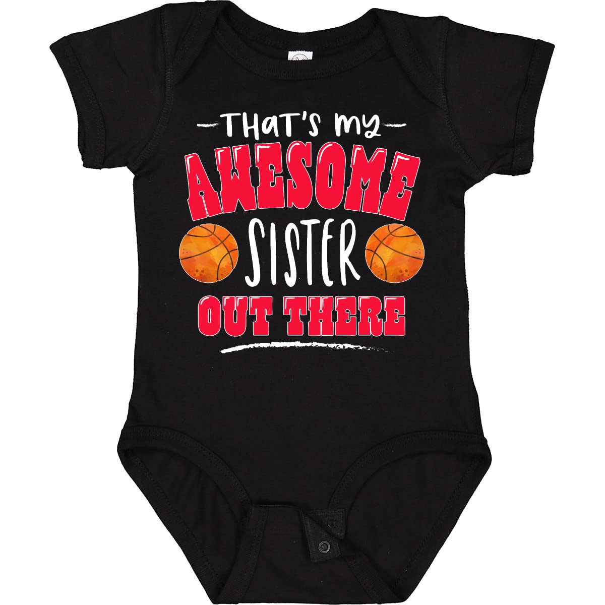 Inktastic Awesome Sister Basketball Baby Bodysuit - Perfect for Game Day