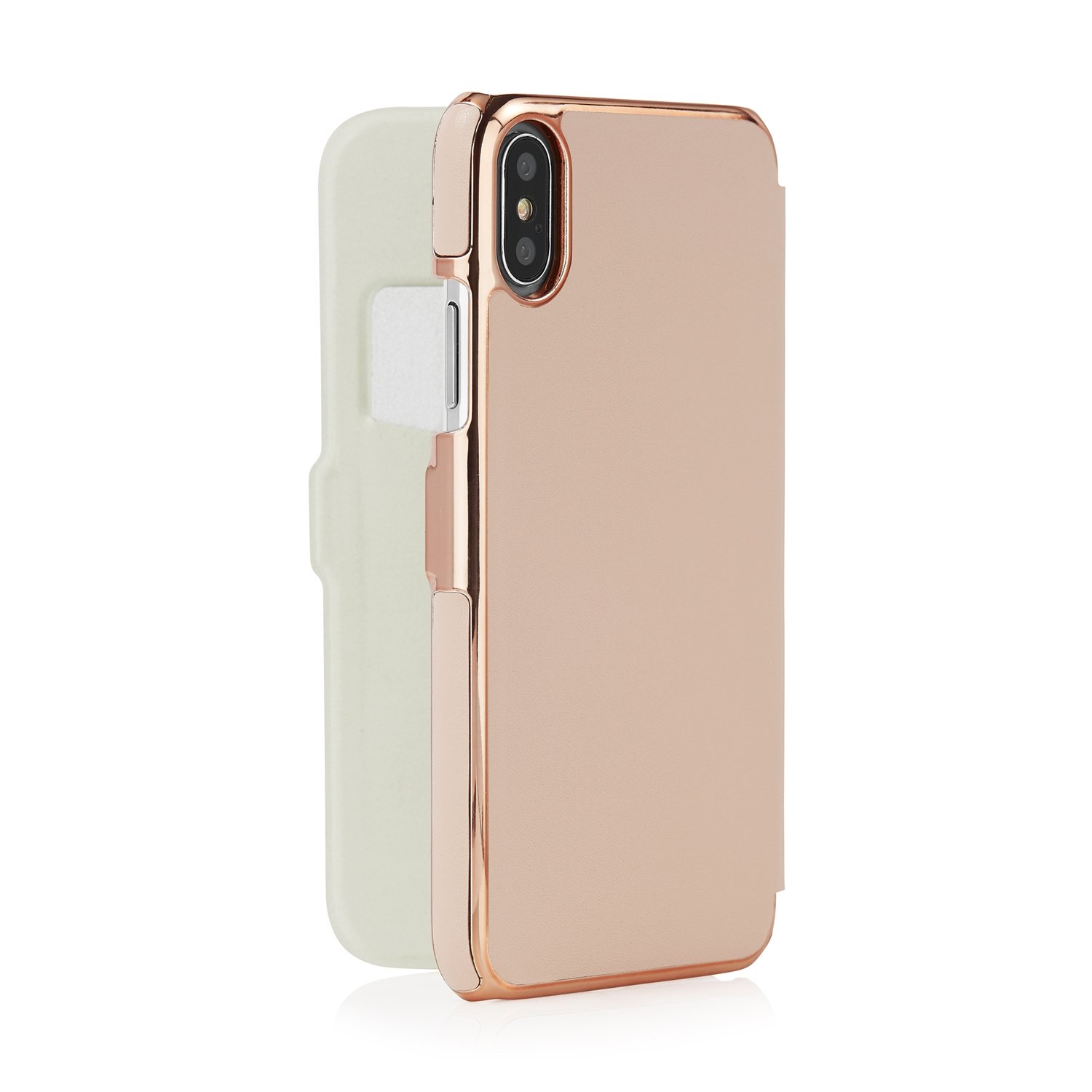 PIPETTO Slim Wallet Case for iPhone X & iPhone XS - Ultra Thin & Lightweight, Dusty Pink | Perfect for Everyday Use, Travel & Minimalist Lifestyle