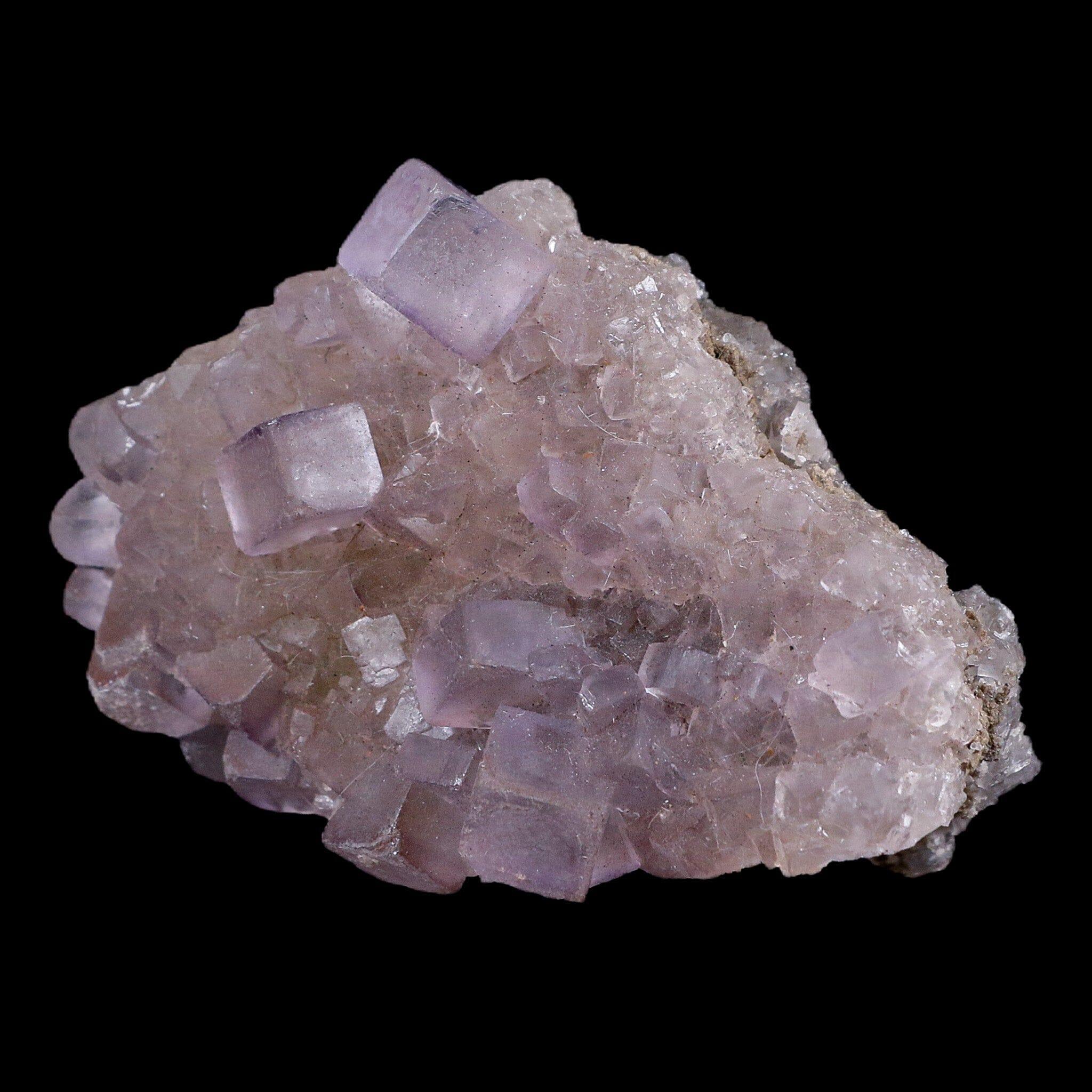 3.5 Inch Natural Purple Fluorite Crystal Cubes Cluster - Mineral Specimen from Taourirt, Morocco - Perfect for Home Decor, Meditation & Crystal Healing
