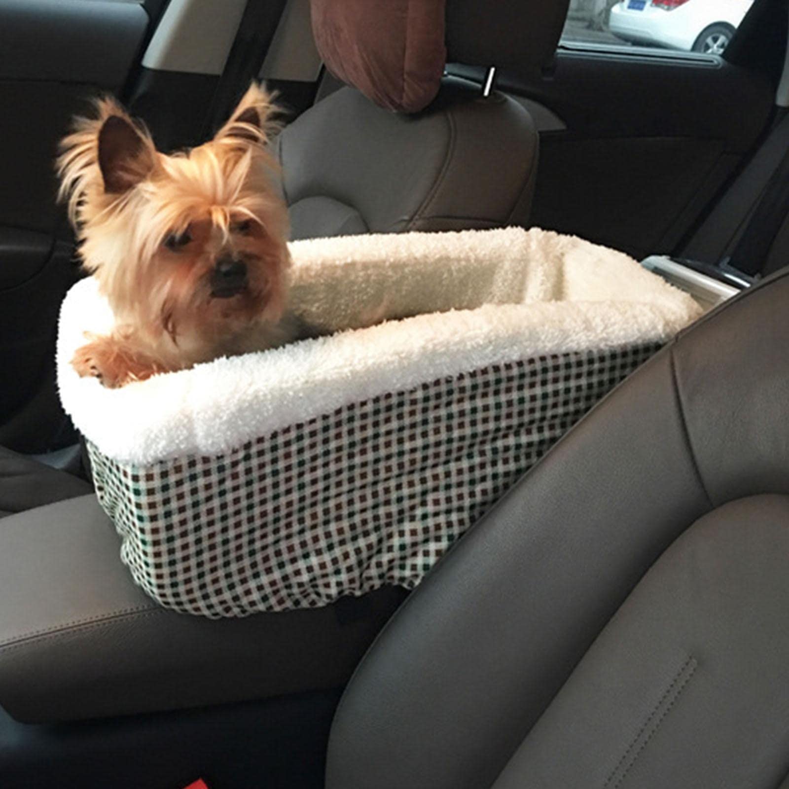 CALANDIS Soft Non-Slip Dog Car Carrier | Puppy Booster Seat & Travel Crate for Small Dogs | Safe Car Armrest & House Use | Perfect for Road Trips & Vet Visits