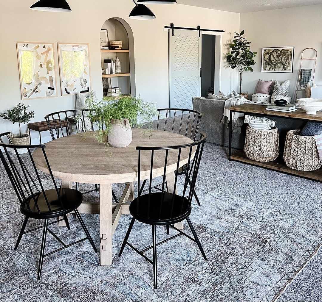 Handmade Hauteloom Suay Bohemian Oriental Round Area Rug 5'3