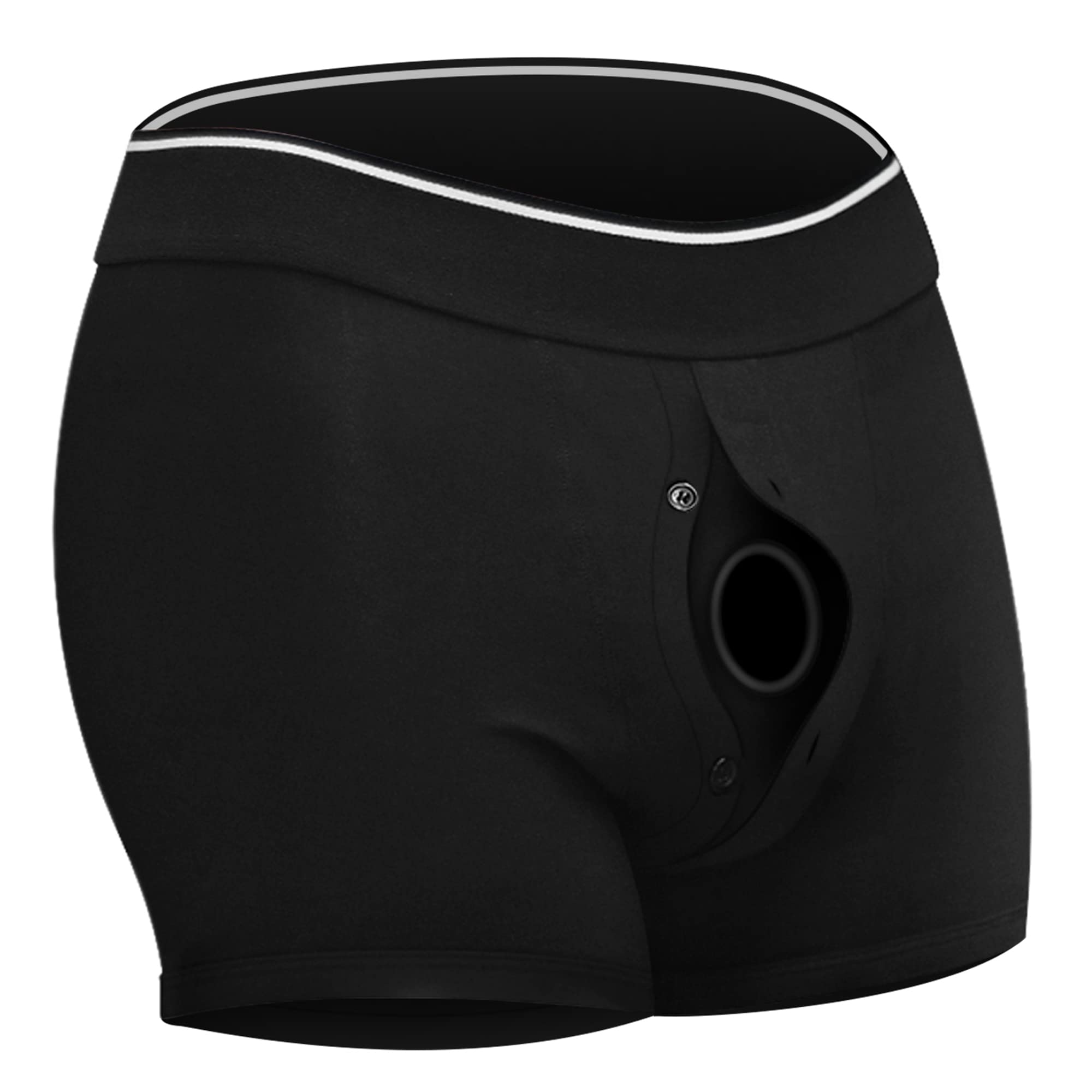 **Unisex Strap-On Harness Shorts for Couples – Adjustable Strap-On Boxers for Women & Men – Compatible with Dildos – Perfect for Pegging, Lesbian Play & Strapless Fun – Adult Sex Toy (XL/XXL, Waist 38-42 Inch) – Great for Role-Playing & Spicing Up Intimacy**