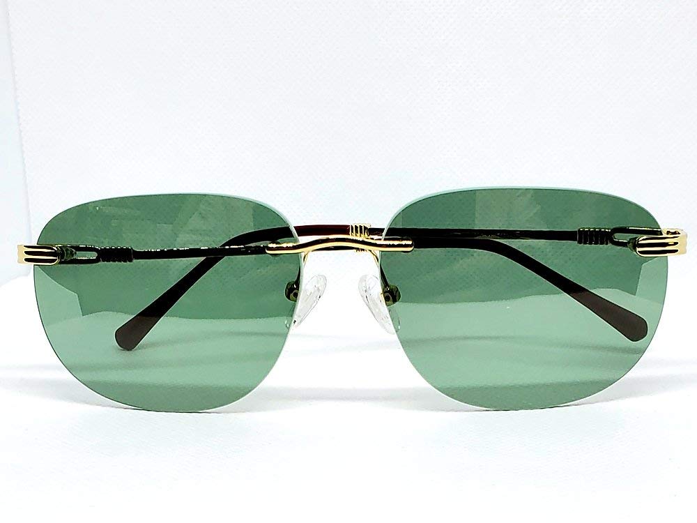 Porta Romana Vintage Rimless Sunglasses Model 1009 - Classic Retro Style for Women & Men - Perfect for Outdoor Activities, Beach, Driving & Fashion Accessories