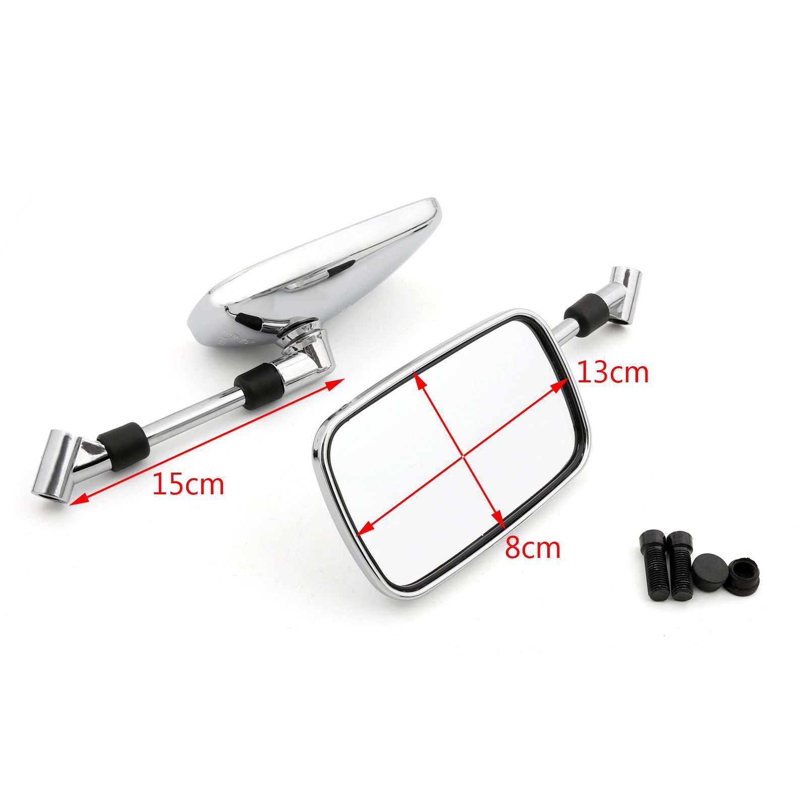 10mm Rear View Mirror for Suzuki VS600 VS750 VL800 - Adjustable Side Mirror for Improved Visibility - Perfect for Motorcycle Safety and Easy Installation