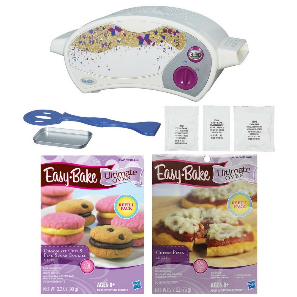 Easy-Bake Ultimate Oven Baking Star Edition - Kids Baking Kit with Cheese Pizza, Chocolate Chip & Pink Sugar Cookie Mixes | Fun Pretend Play & STEM Learning Toy for Girls & Boys Ages 8+ | Perfect for Birthday Gifts & Family Baking Activities