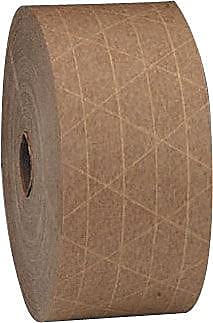 44HD007 Heavy-Duty Reinforced Gummed Kraft Sealing Tape - 3 Inch x 450 Feet (10 Rolls per Carton) - Ideal for Shipping, Packaging & Moving Boxes
