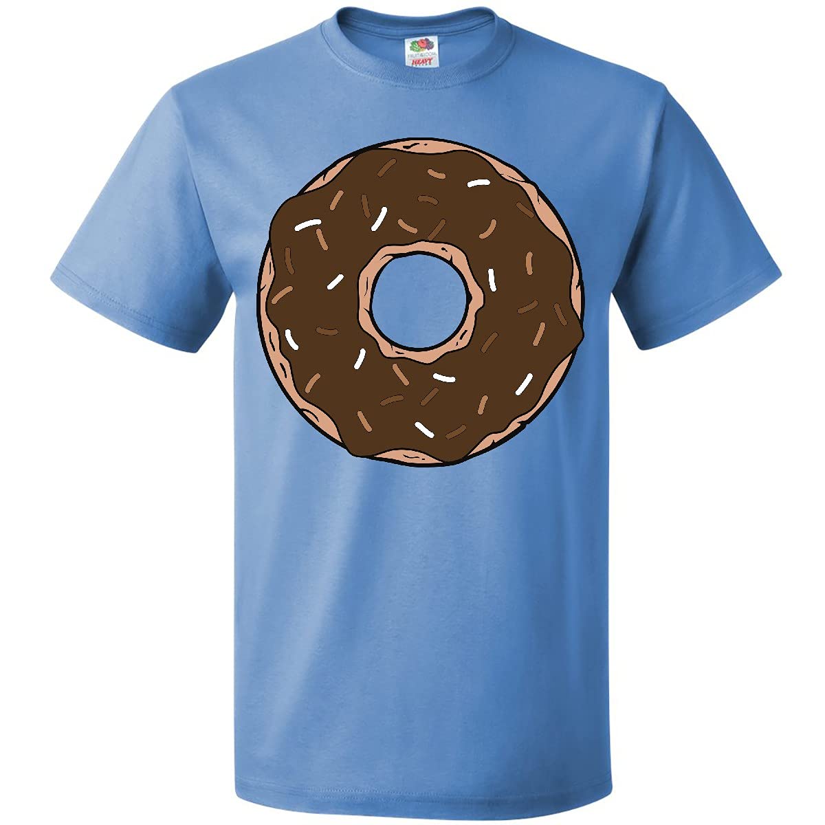 Inktastic Chocolate Donut T-Shirt with Icing Glaze & Sprinkles - Funny Bakery Lover Graphic Tee for Coffee Shops, Breakfast Dates & Donut Enthusiasts