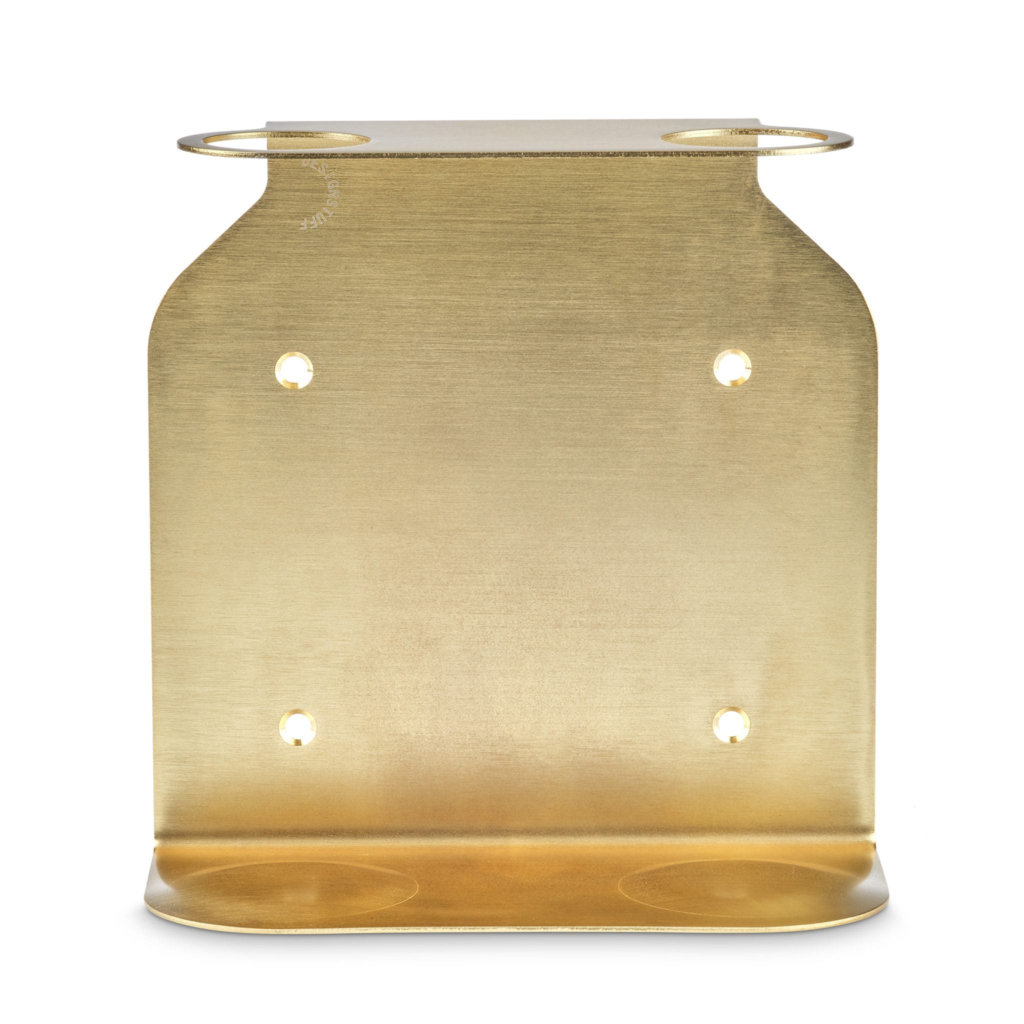 DESIGNSTUFF Dual Soap Dispenser Holder - Brushed Brass Finish - Perfect for Bathroom & Kitchen Countertop Organization