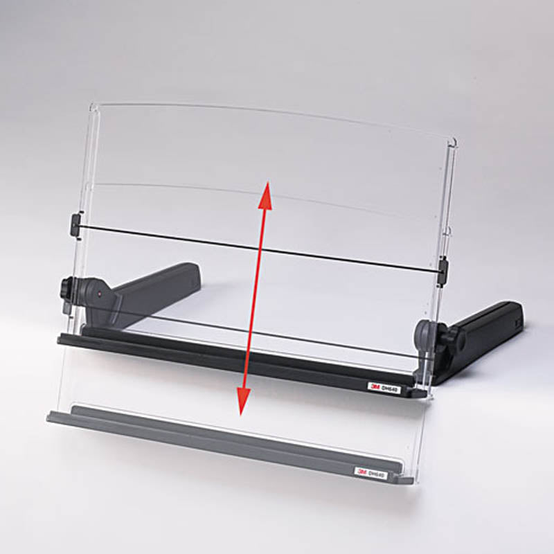 Adjustable In-Line Document Holder - Black & Clear for Office Organization | Perfect for Desks, Filing, and Document Management