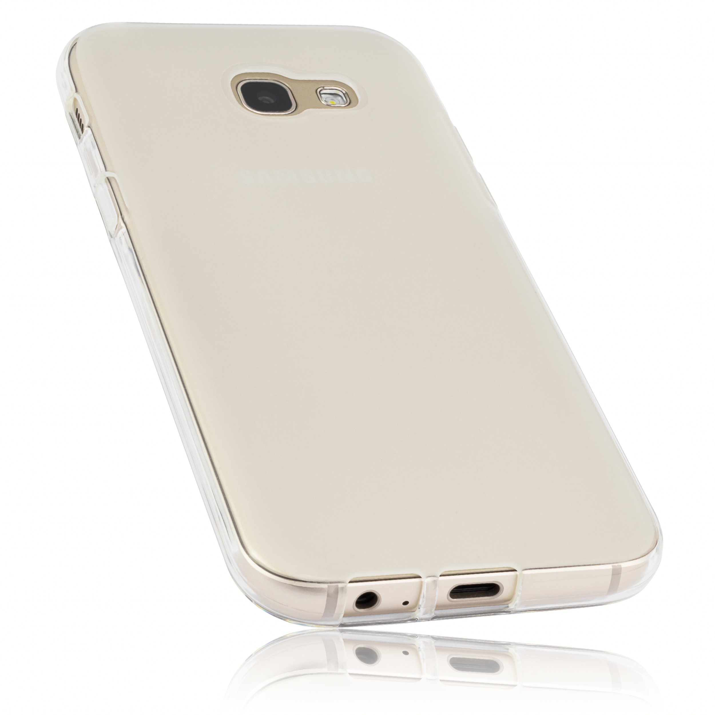 Mumbi Clear/White Protective Case for Samsung Galaxy A5 2017 - Slim Shockproof Cover for Everyday Use & Travel Protection
