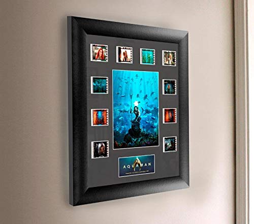 Jason Momoa Aquaman Collectible FilmCells - 10 Authentic 35mm Film Clips from DCEU Movies | DC Comics Art Display for Home Theater & Superhero Fan Cave Decor
