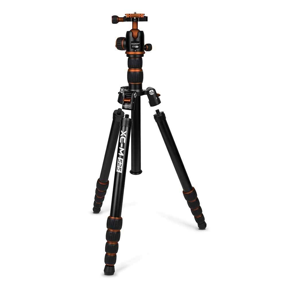 ProMaster XC-M 525K Professional Camera Tripod Kit with Ball Head - Heavy Duty Orange Aluminum Tripod for DSLR & Mirrorless Cameras - Perfect for Travel, Photography & Videography