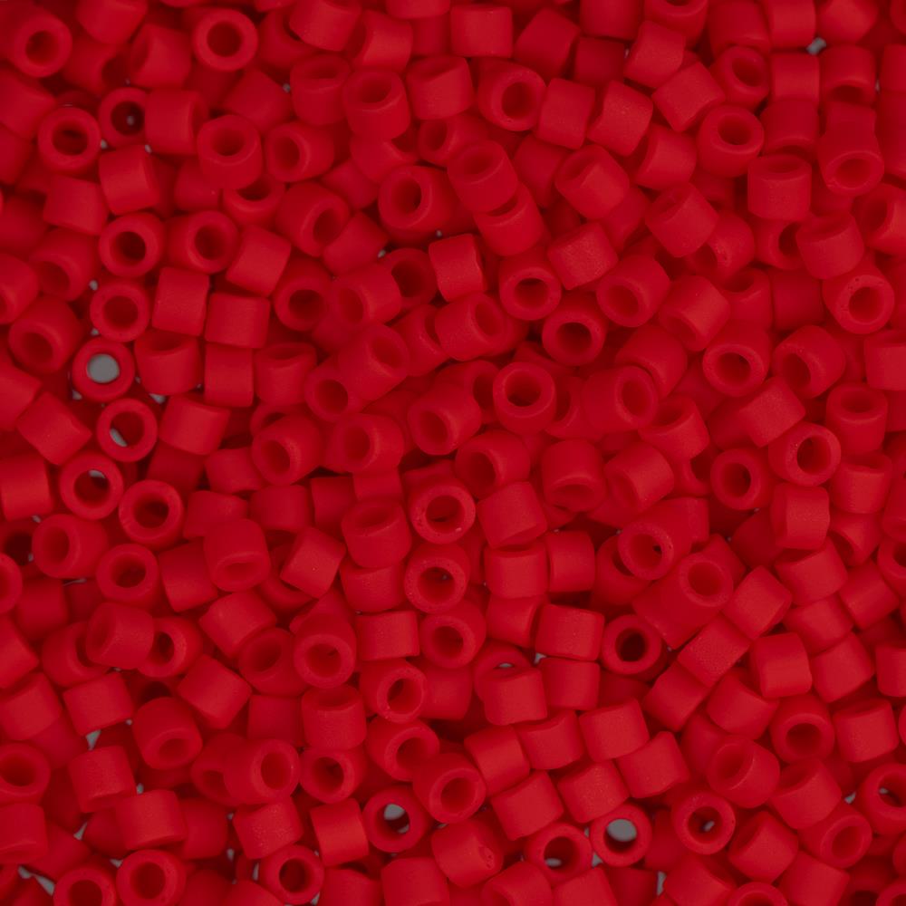 11/0 Delica Seed Beads #0753 Red Matte (5.2g) - Perfect for Jewelry Making, Beading Crafts, DIY Bracelets & Necklaces