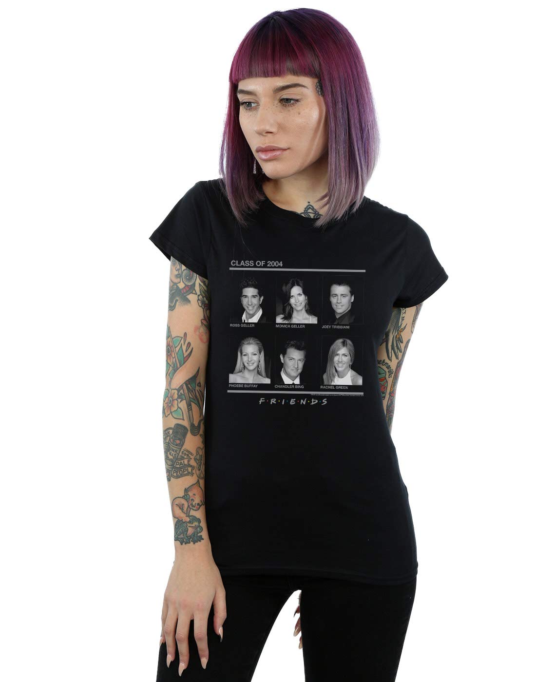 Absolute Cult Friends Women's Class of 2004 Vintage T-Shirt | Retro TV Show Inspired Tee | Perfect for Reunions, Theme Parties & Casual Wear
