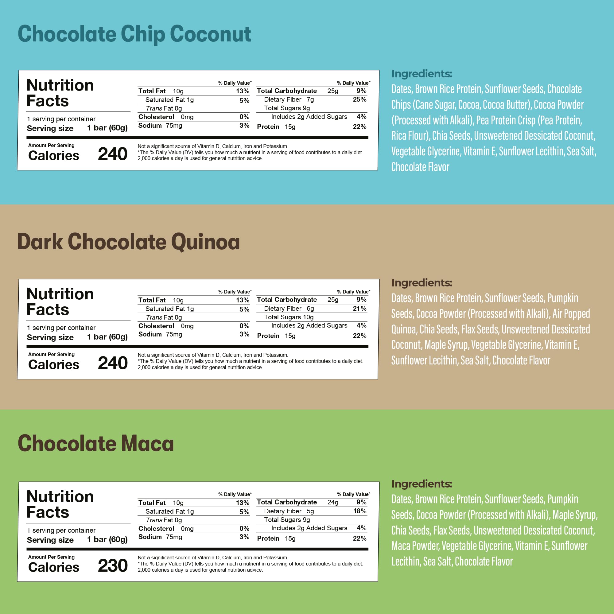 AMRITA Vegan Protein Bars Variety Pack (6 Flavors) - Peanut Free, Dairy Free, Soy Free, Gluten Free | 15g Plant-Based Protein, High Fiber, No Sugar Added | Meal Replacement, Breakfast Snack, Post-Workout Fuel | Perfect for Gym, Office & On-the-Go Nutrition