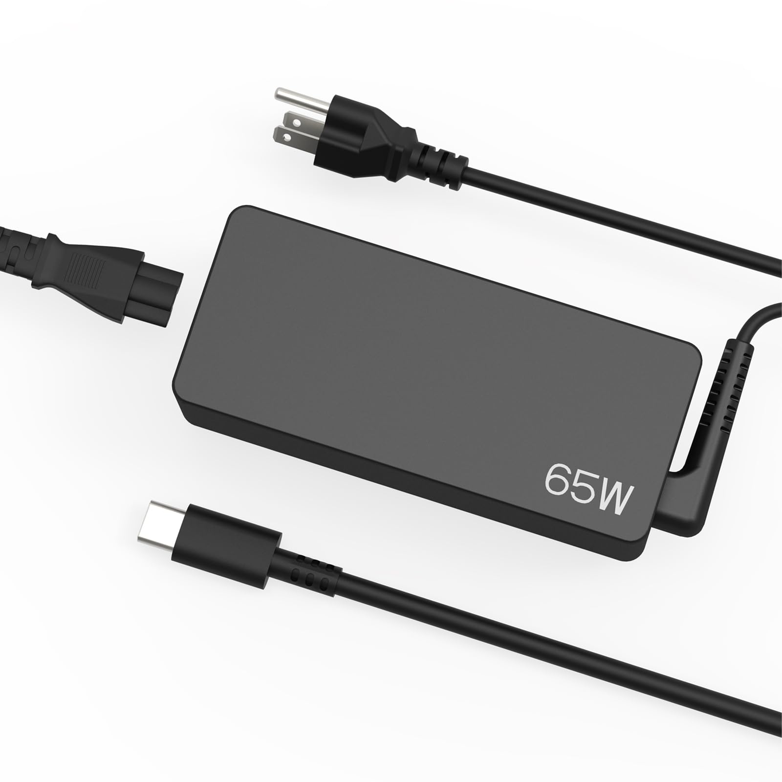 65W Universal USB C Laptop Charger - Compatible with Lenovo ThinkPad T14/T15/T16/E14/E15 Gen 1-4, X1 Carbon, X13 Yoga | Type C Chromebook Charger for Dell, HP, Asus, Acer, Samsung, LG Gram | 45W AC Adapter Power Cord - Perfect for Home, Office & Travel Use