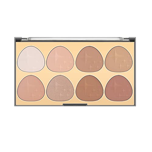 Waterproof Baked Highlighter Powder Palette - Long Lasting Bronzer & Face Makeup Kit for Contouring, Highlighting & Skin Brightening | Perfect for Daily Wear, Party & Photoshoot Makeup Looks