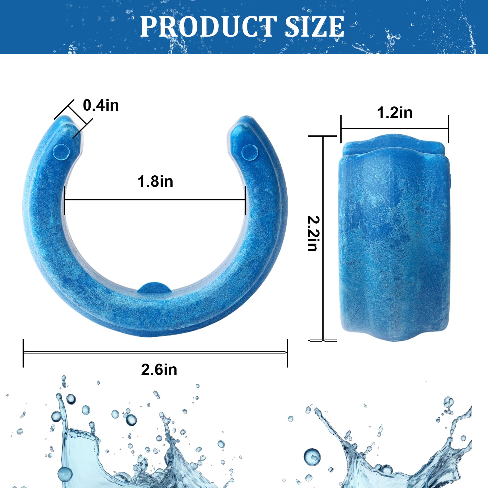 8 Pack Pool Cleaner Hose Weights - Compatible with Zodiac Baracuda W83247 X70105 & Pentair Kreepy Krauly K12054 K12454 - Keeps Pool Hose Submerged for Optimal Cleaning Performance