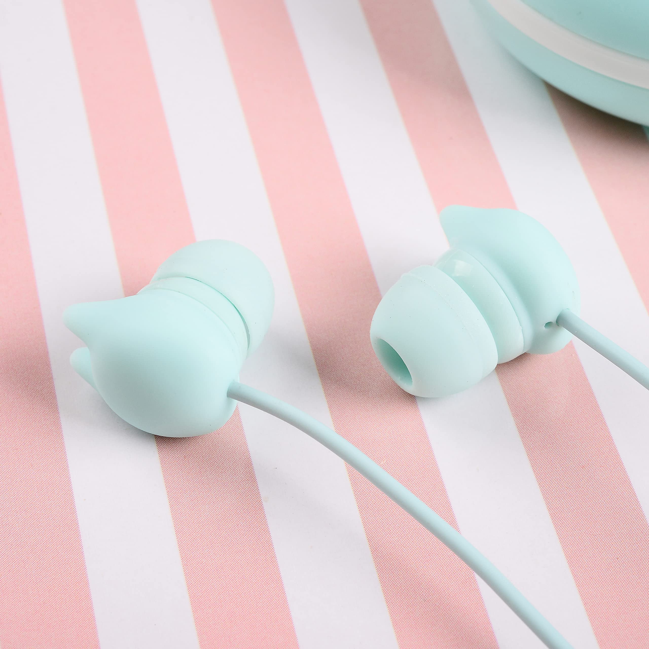 TELLUR Wireless Bluetooth Earbuds with Carrying Case - Macaron Blue Color, Noise Cancelling in-Ear Headphones for Gym, Running, Workout & Travel