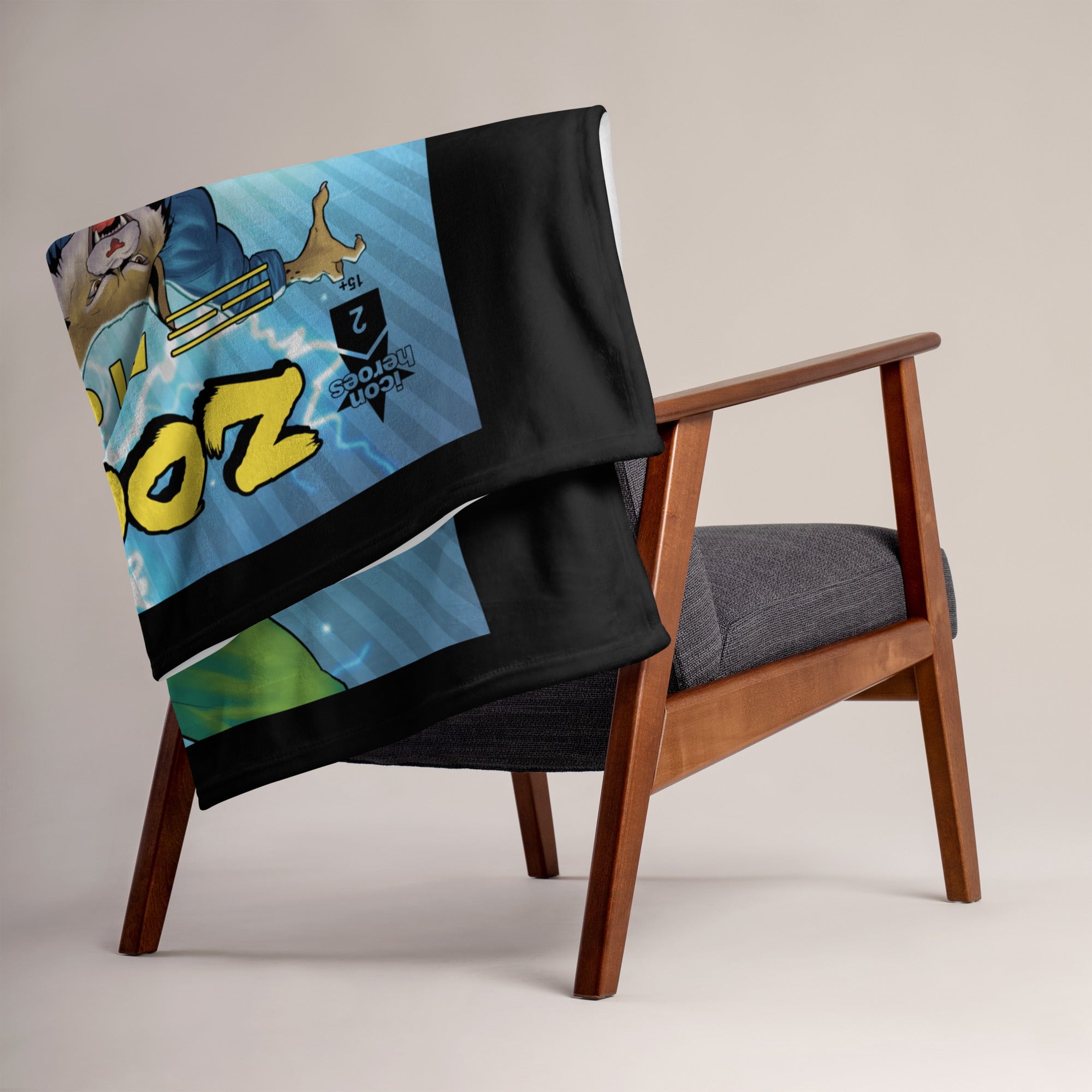 Zoo Jitsu Fighters #2 Cover B King Throw Blanket - Soft Flannel Blanket for Anime Fans, Gaming Room Decor, and Cozy Movie Nights