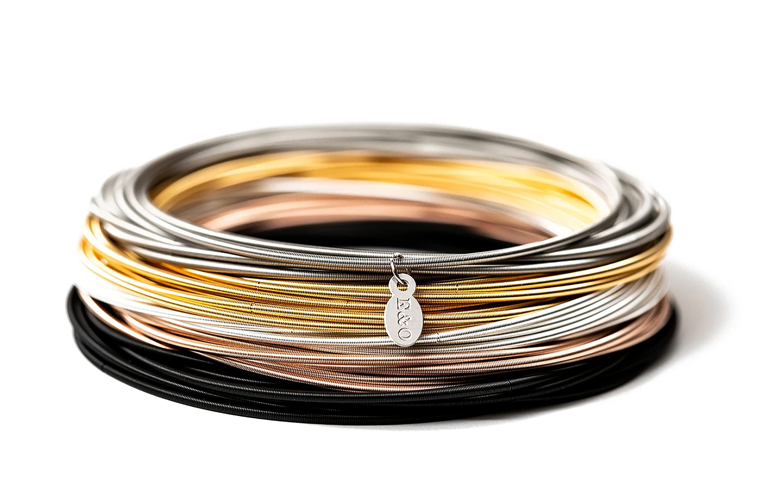 Emerson & Oliver - 50 Pack Mixed Metallic Dia Bracelets for Women, Girls | Trendy Stackable Bangle Set for Parties, Gifts & Everyday Wear