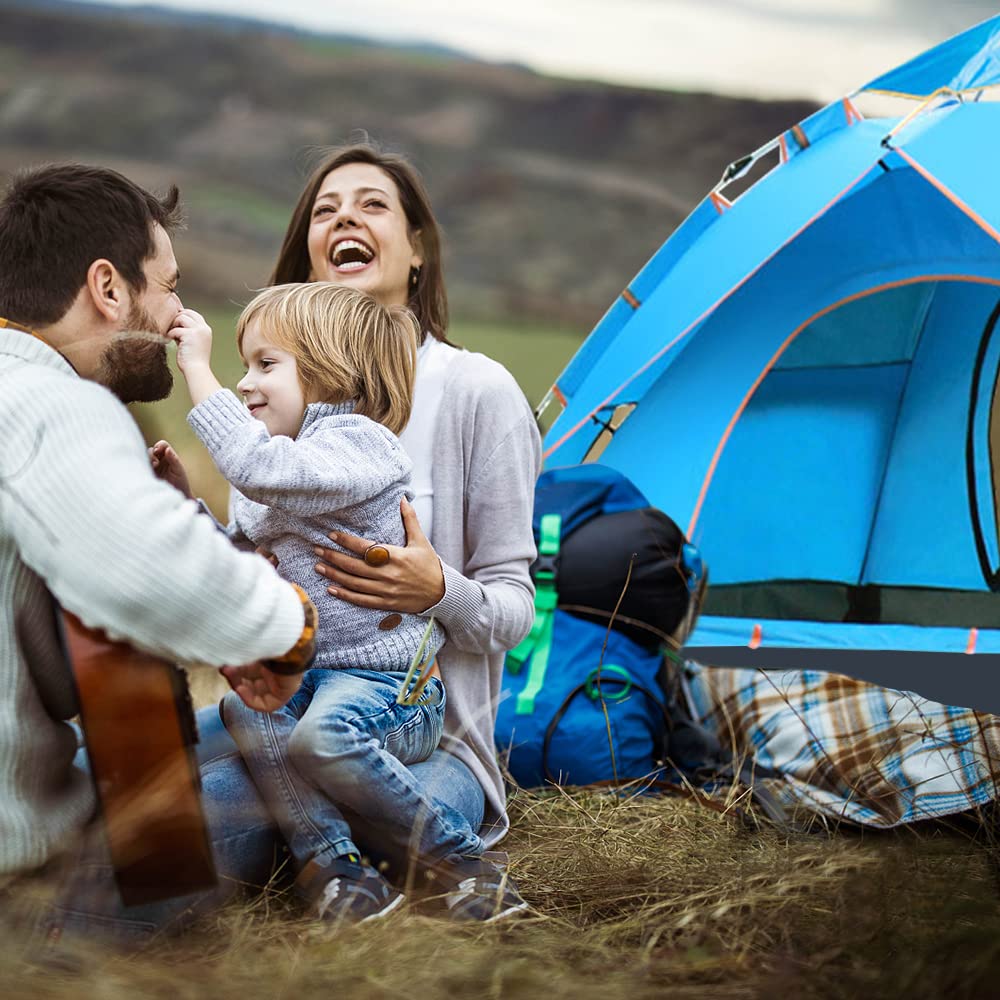 Pop Up Tent for 3-4 Person, Sofoges Instant Automatic Camping Tent with Double Layer Waterproof Design - Perfect for Family Hiking, Backpacking, Beach Trips & Outdoor Adventures