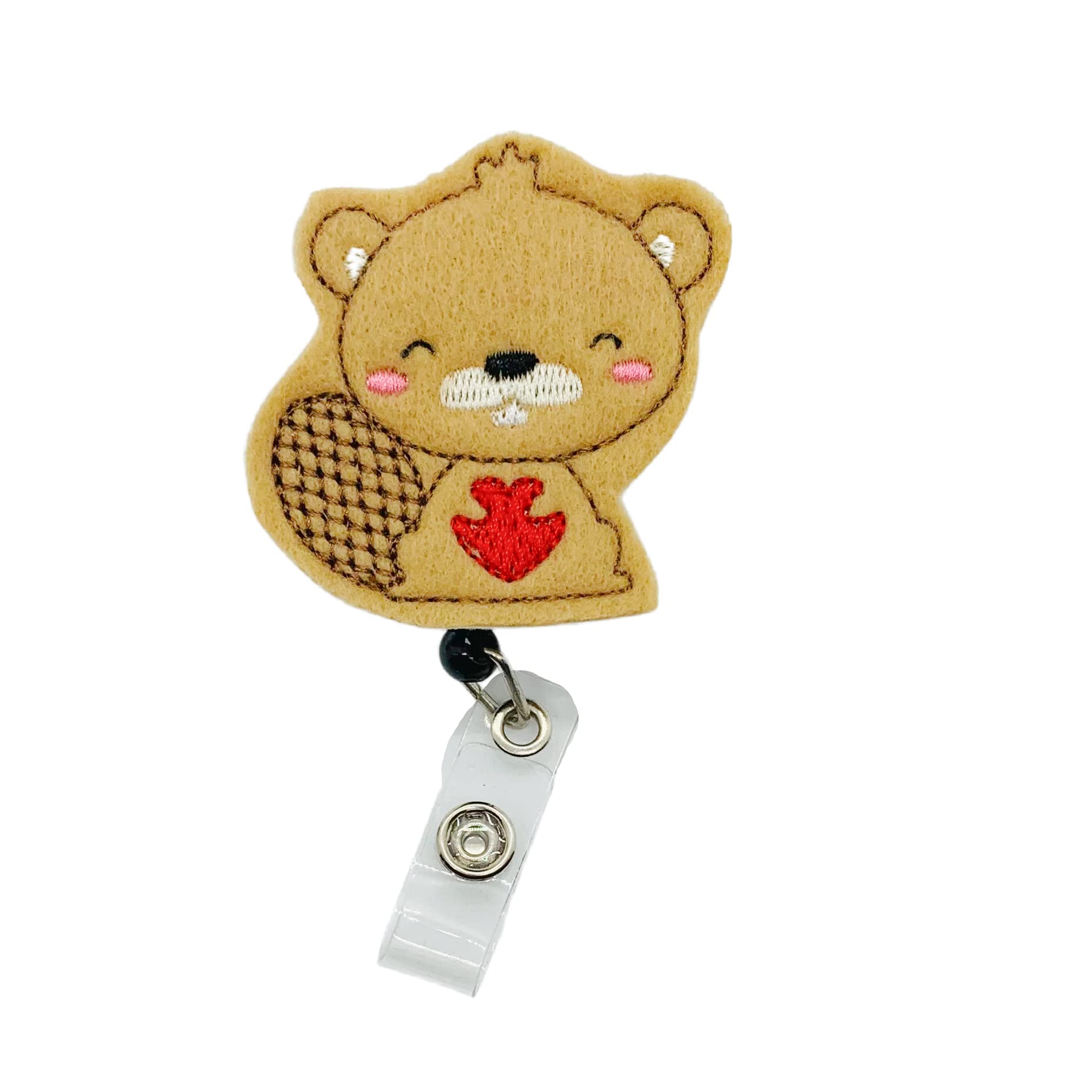 Beaver Badge Reel - Retractable Wildlife Animal ID Badge Holder for Nurses, Doctors & Pediatricians - Durable Name Tag Clip for Healthcare Professionals - Perfect for Hospitals, Clinics & Veterinary Offices