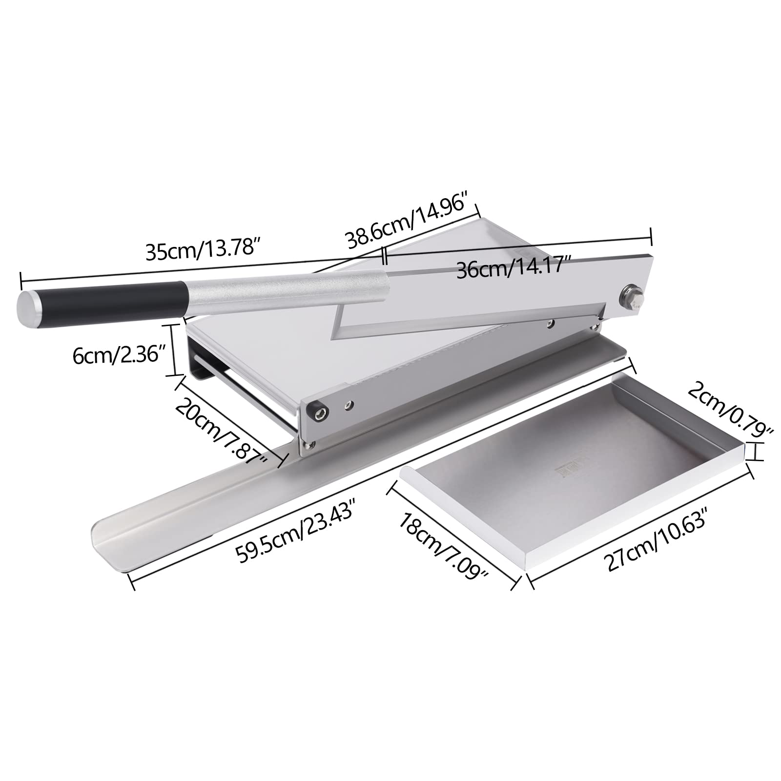 Heavy Duty Manual Meat Bone Cutter - Frozen Meat Slicer & Chopper for Chicken, Beef, Goat, Pig, Fish - Professional Kitchen Butcher Tool for Home & Restaurant Use