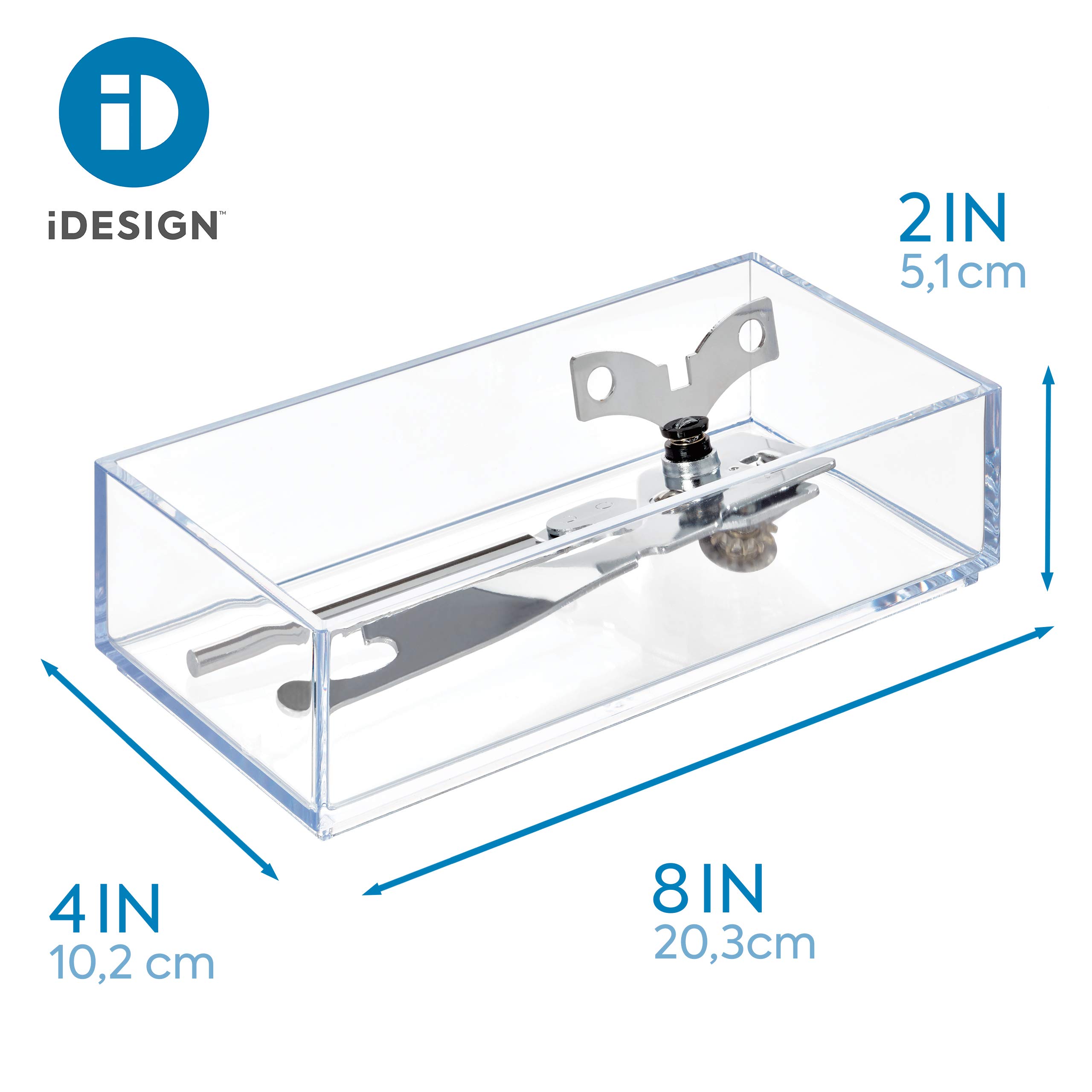 iDesign Clear Acrylic Vanity Tray Organizer - 4