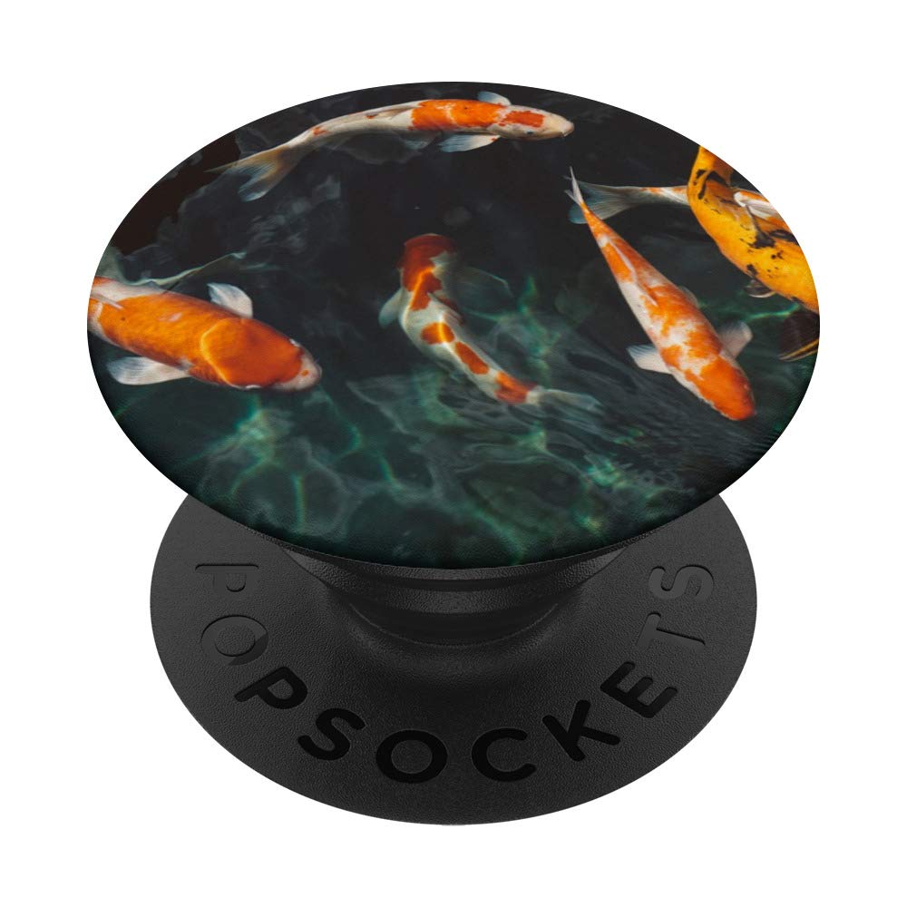 Koi Fish PopSockets PopGrip - Swappable Phone Grip for iPhone & Android with Underwater Koi Design | Perfect for Daily Use, Travel & Phone Protection
