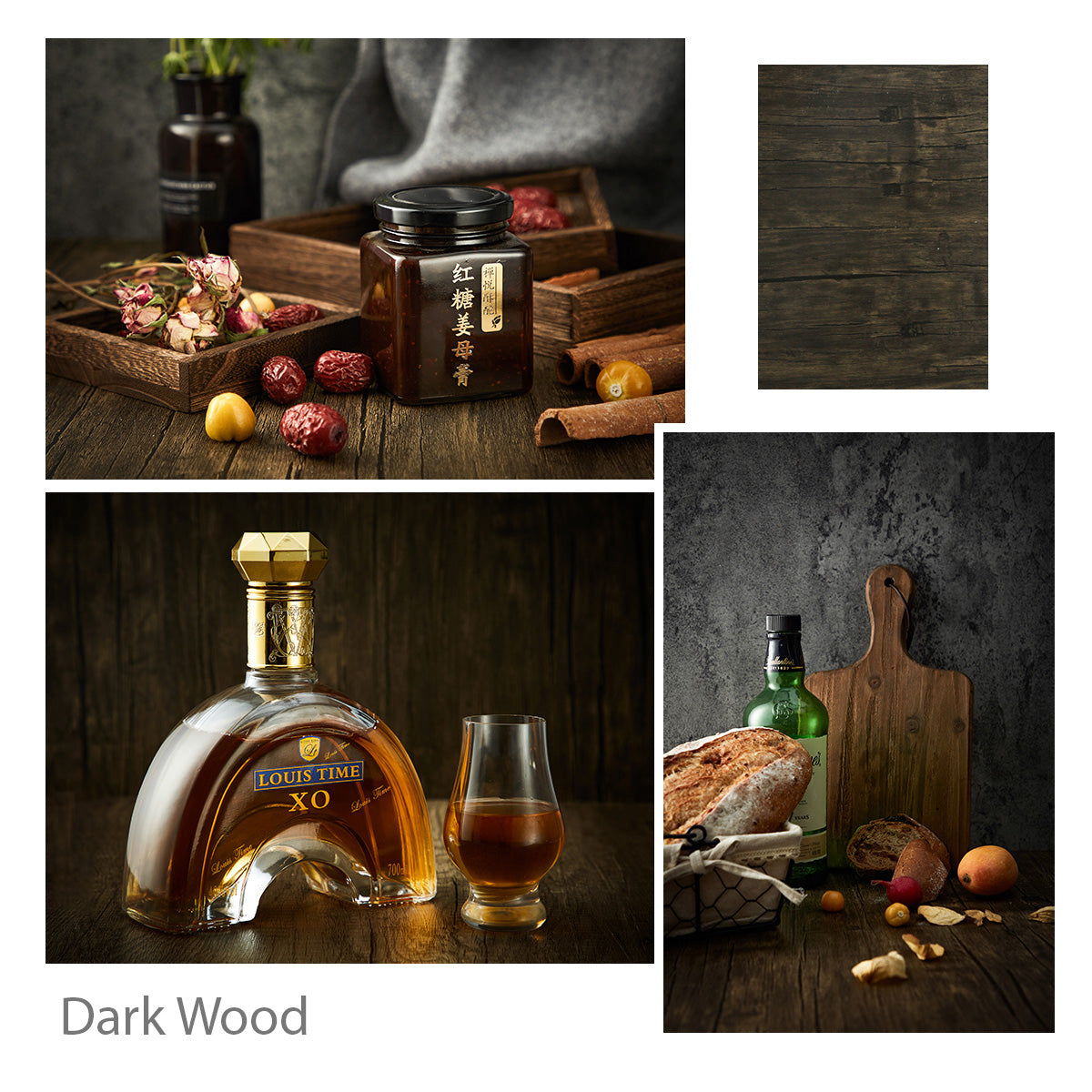 60x60cm Dark/Light Brown Wooden Effect PVC Boards - Waterproof & Durable Twin Pack for Wall Cladding, DIY Projects & Home Decoration